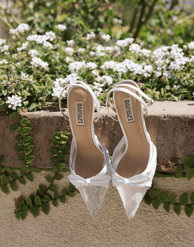 Buy Josie - Pointed Toe Lace Ankle Strap Pumps - Soft White online | The White Collection Australia