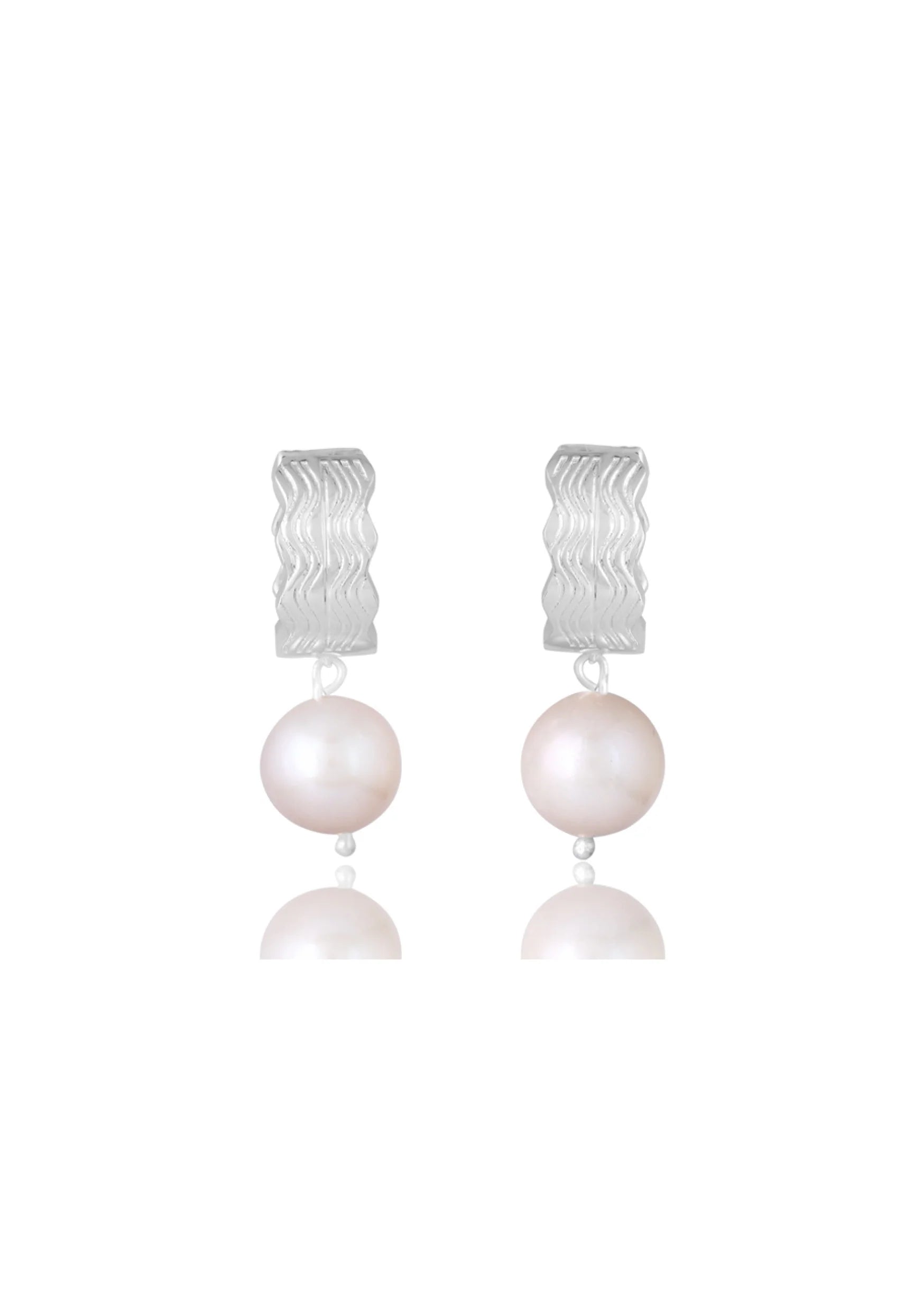 Buy Lola Knight - Mabel - Pearl Drop Earrings - Silver online | The White Collection Australia