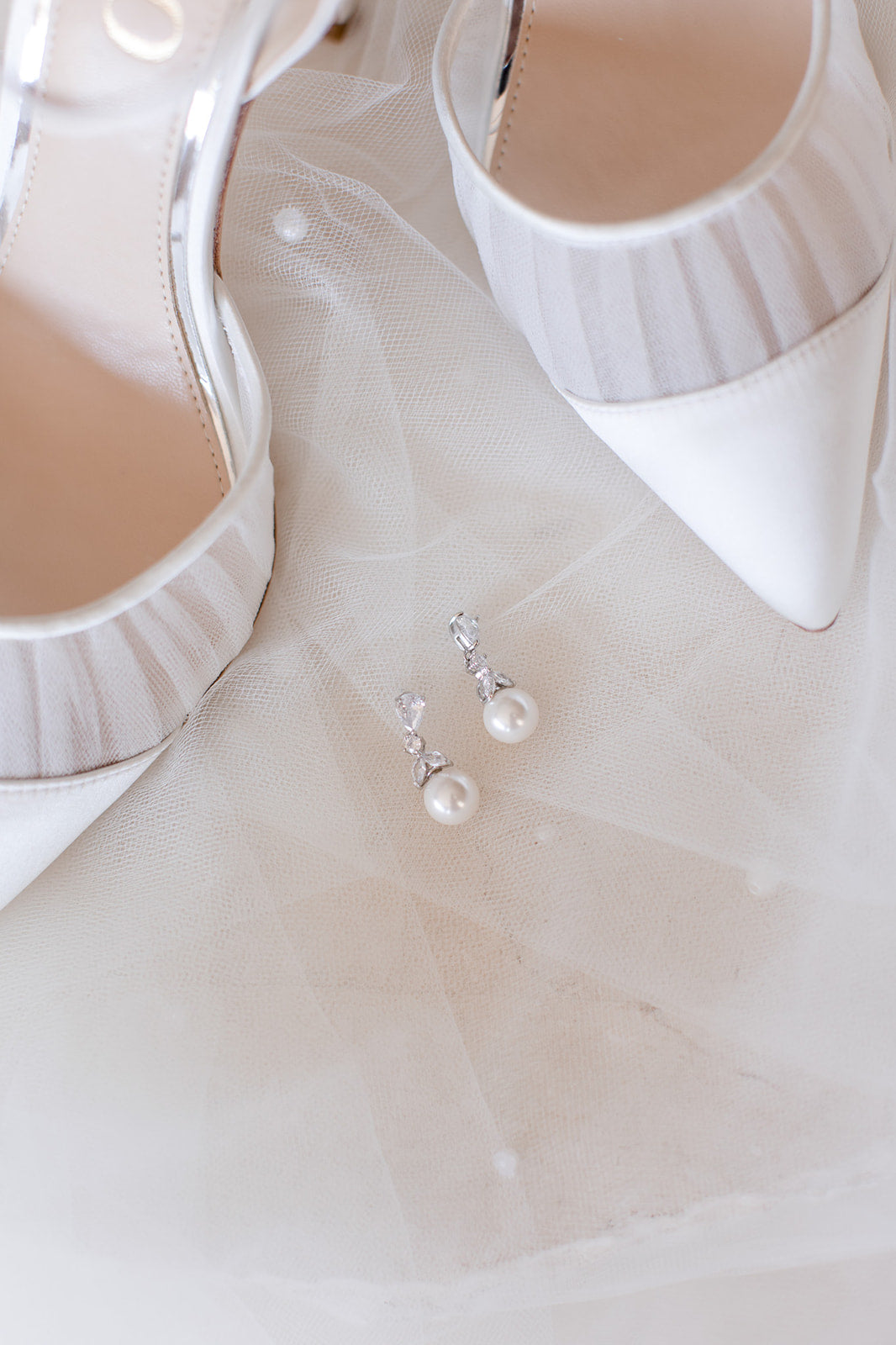 Phoebe - Dainty Pearl Drop Bridal Earrings