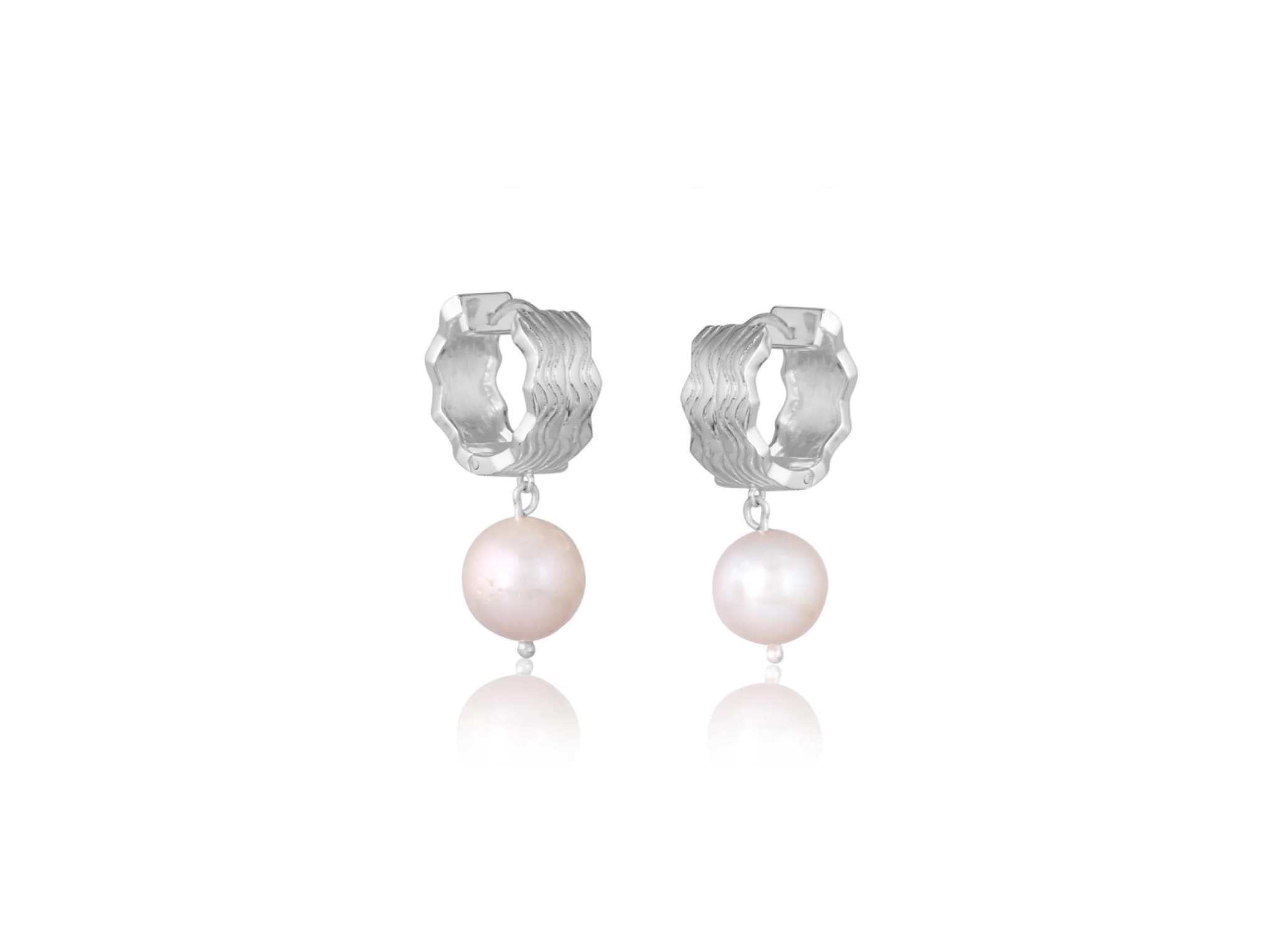 Buy Lola Knight - Mabel - Pearl Drop Earrings - Silver online | The White Collection Australia