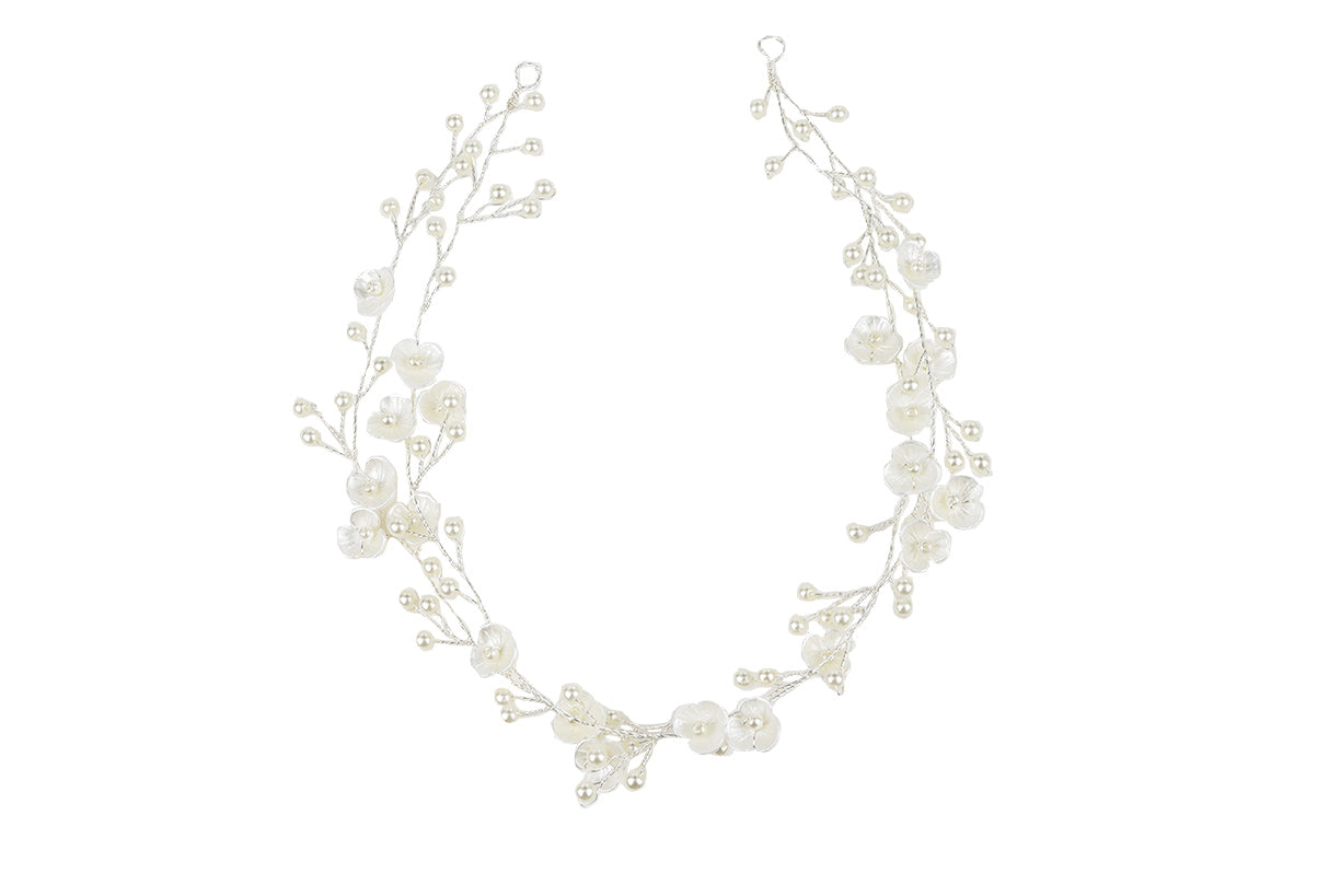 Rosie - Pearl Flower Bridal Hair Vine