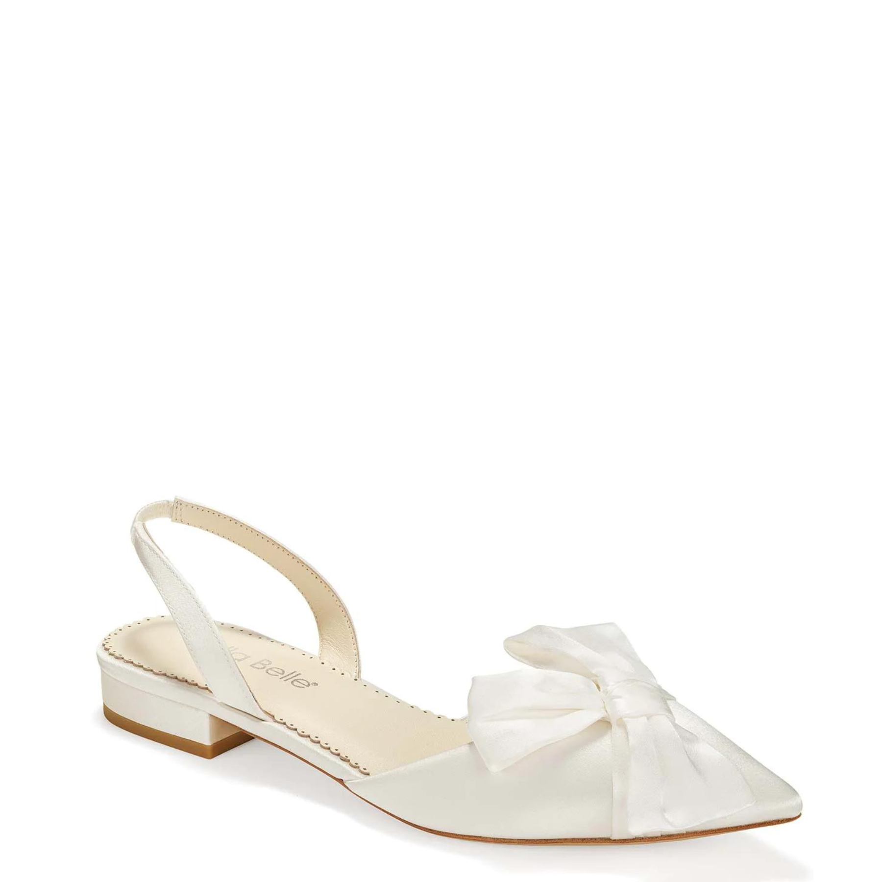 Buy Reilly - Ivory Slingback D'Orsay Bridal Flats with Bow online | The White Collection Australia