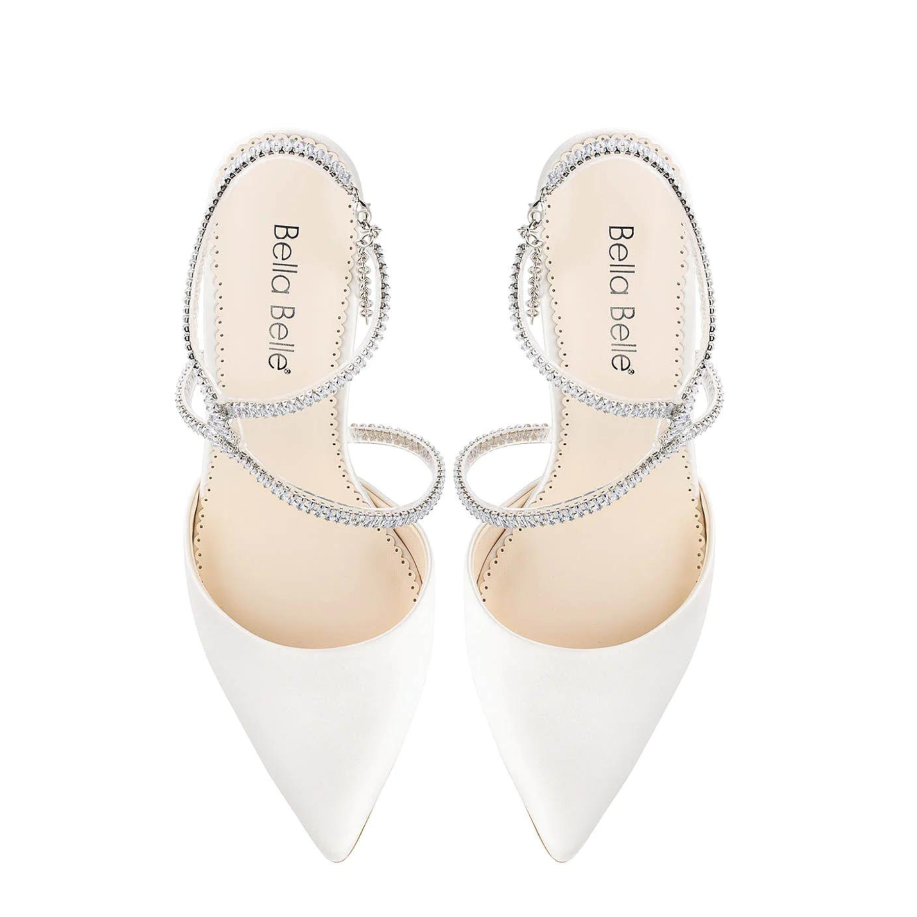 Buy Skylar - Ivory Crystal Strappy Bridal Block Heels online | The White Collection Australia