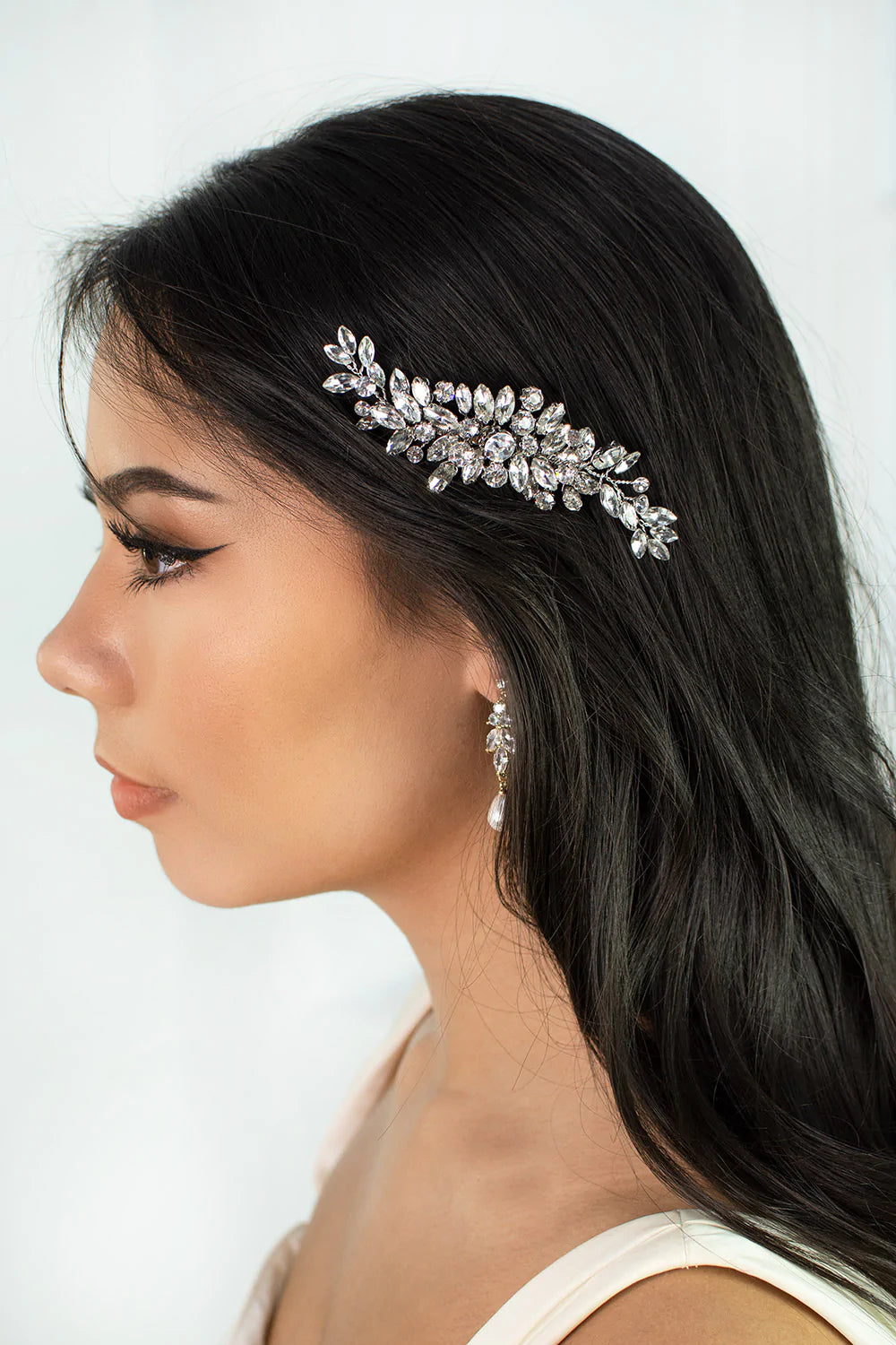 Buy Celine - Luxurious Crystal Embellished Bridal Hair Clip online | The White Collection Australia