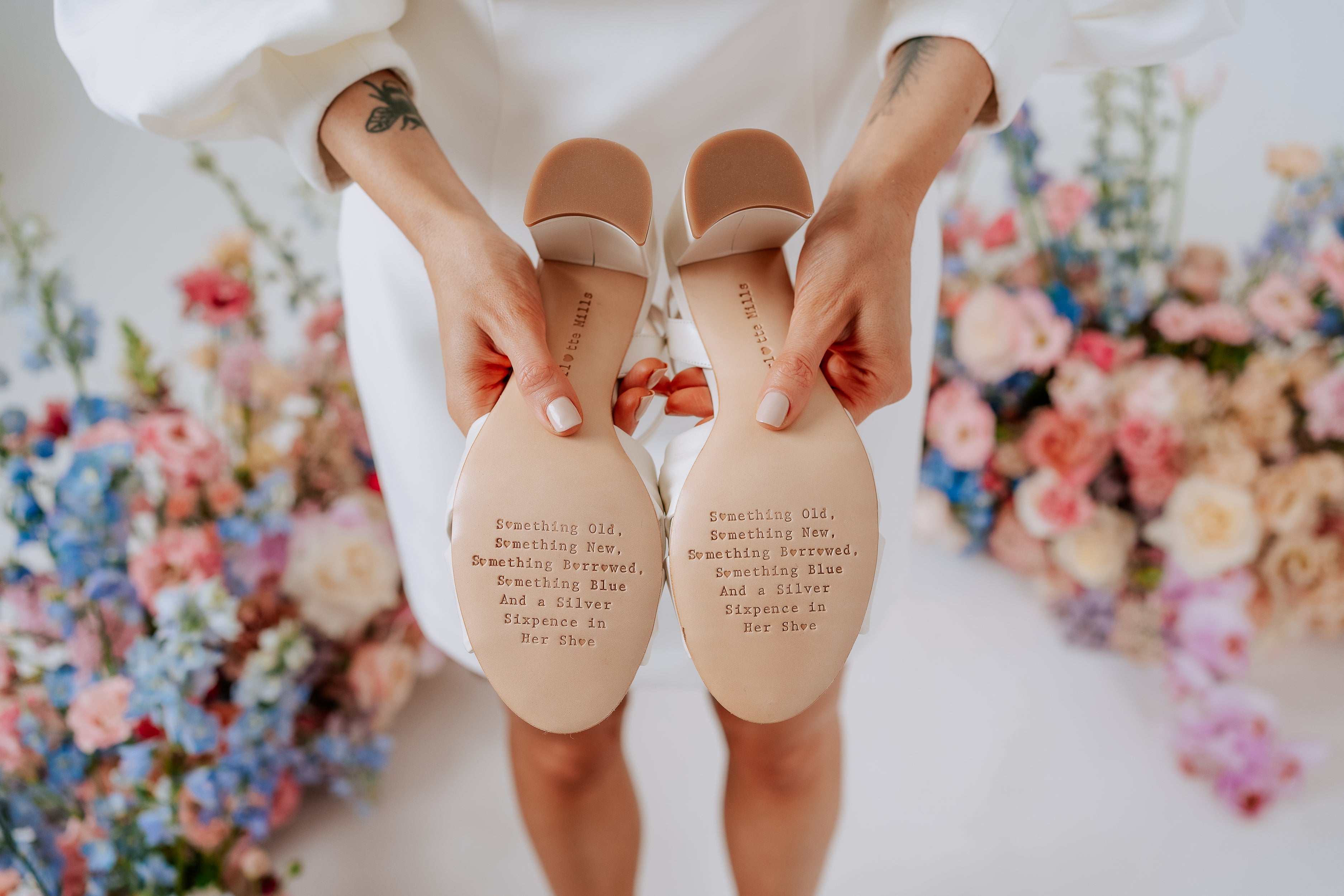 Ida - Ivory Tulle Bow Bridal Block Heel - Size 5, 6 Only
