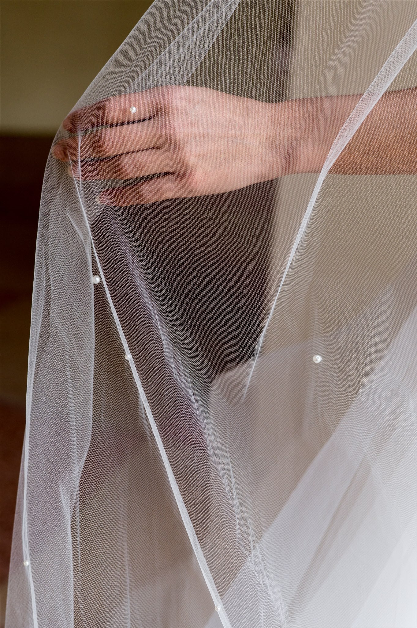 Lulu Soft Tulle Pearl Veil
