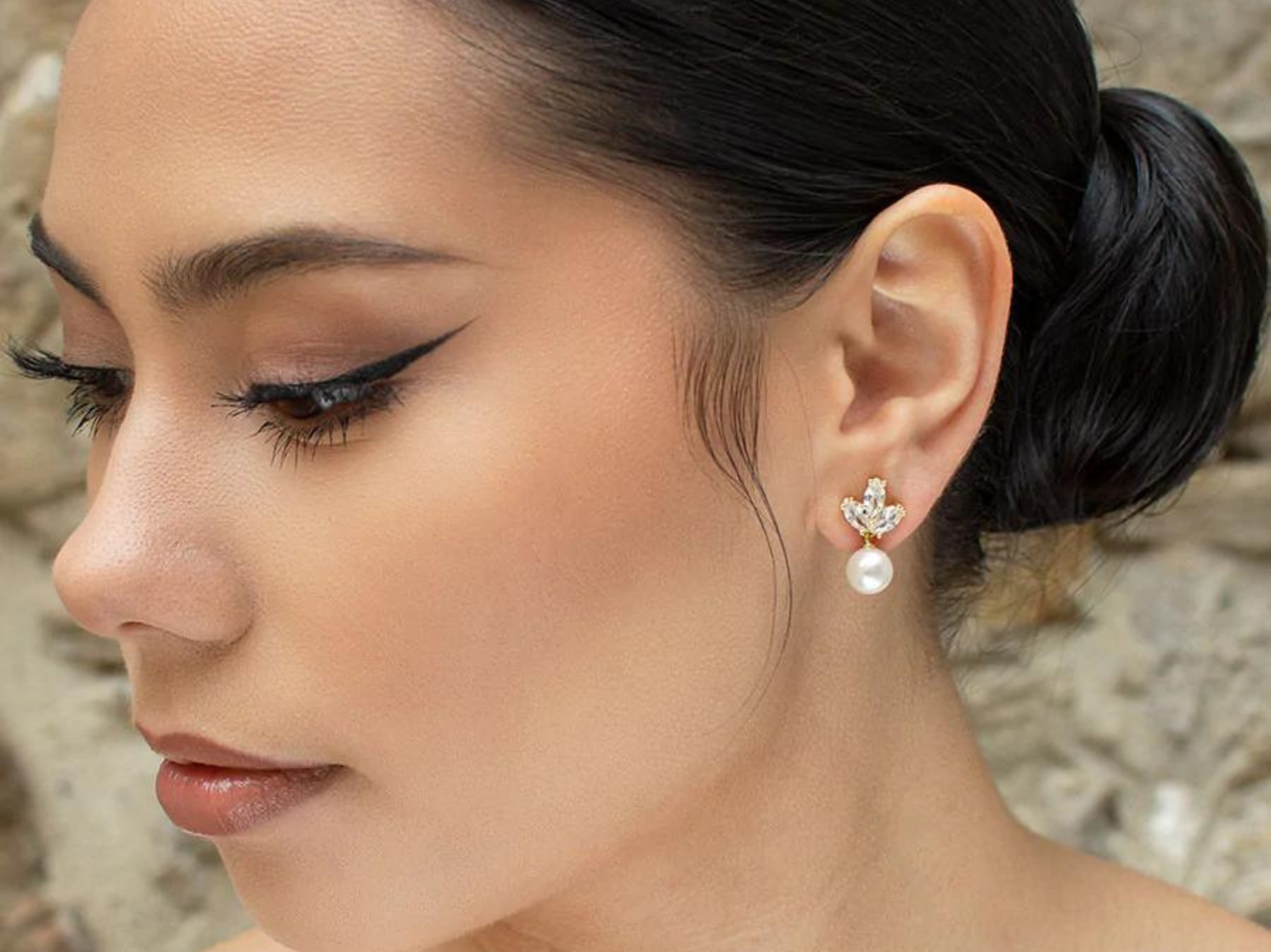 Buy Lola - Pretty Pearl Drop Bridal Earrings online | The White Collection Australia