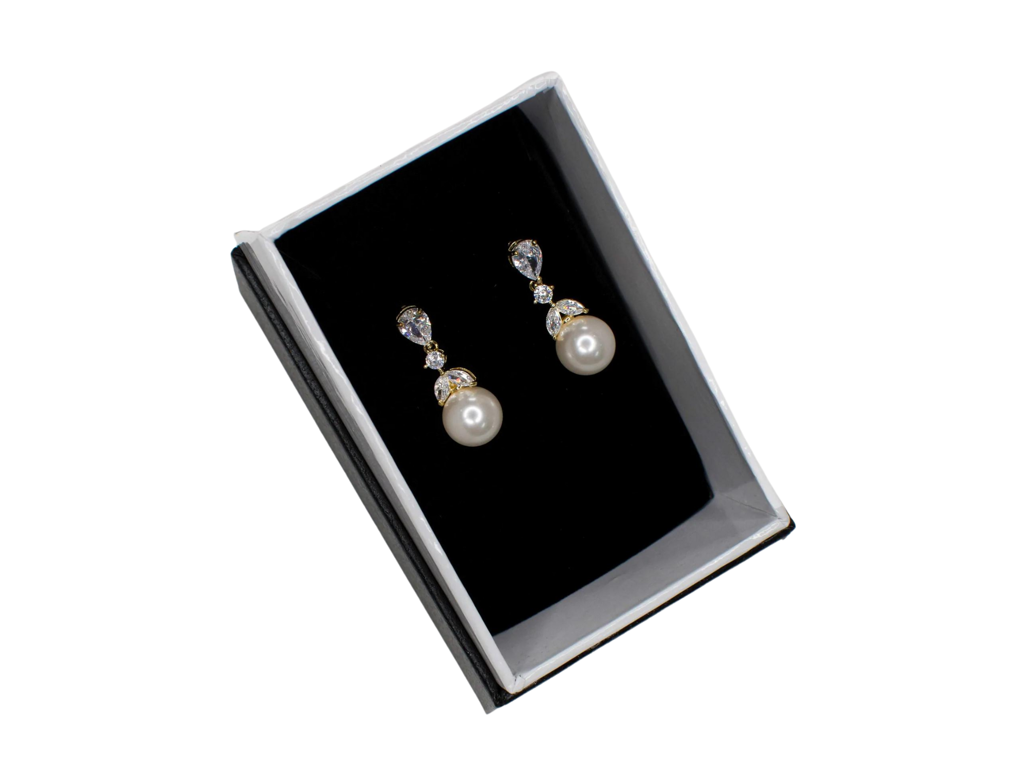 Phoebe - Dainty Pearl Drop Bridal Earrings