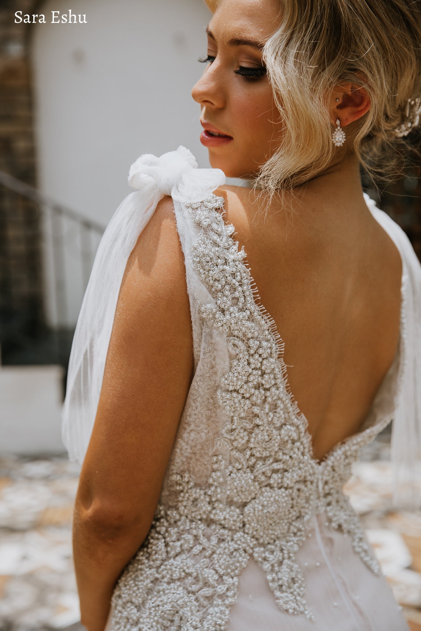 Buy Renee - Intricate Crystal Bridal Drop Earrings online | The White Collection Australia