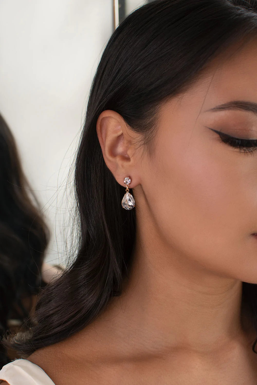 Buy Hannah - Swarovski Pear Drop Bridal Earrings online | The White Collection Australia