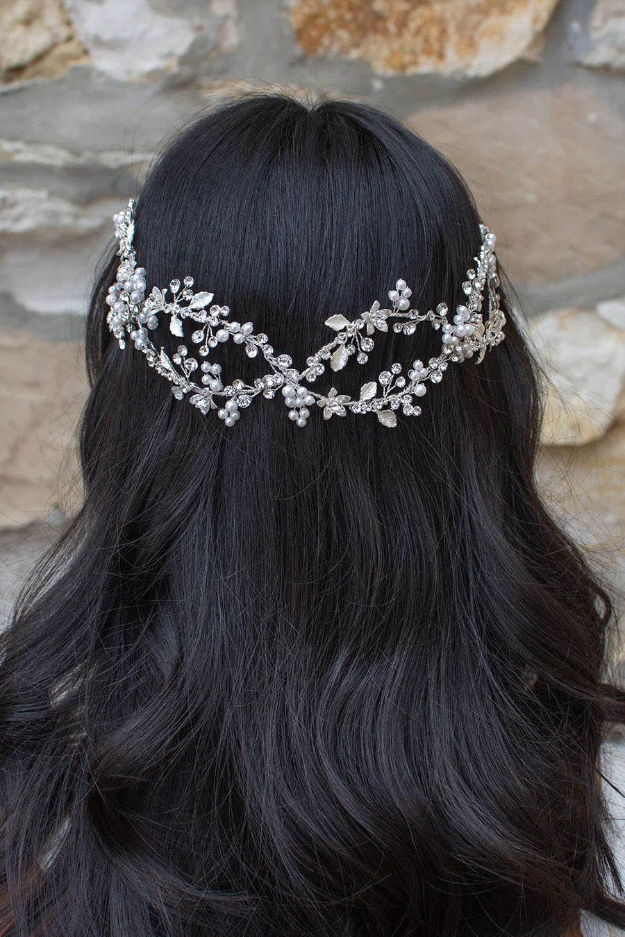 Carmella - Twin Row Mixed Bridal Hair Vine
