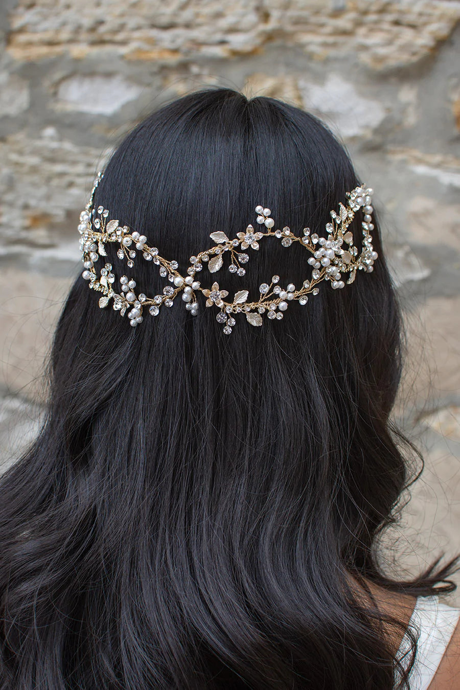 Carmella - Twin Row Mixed Bridal Hair Vine