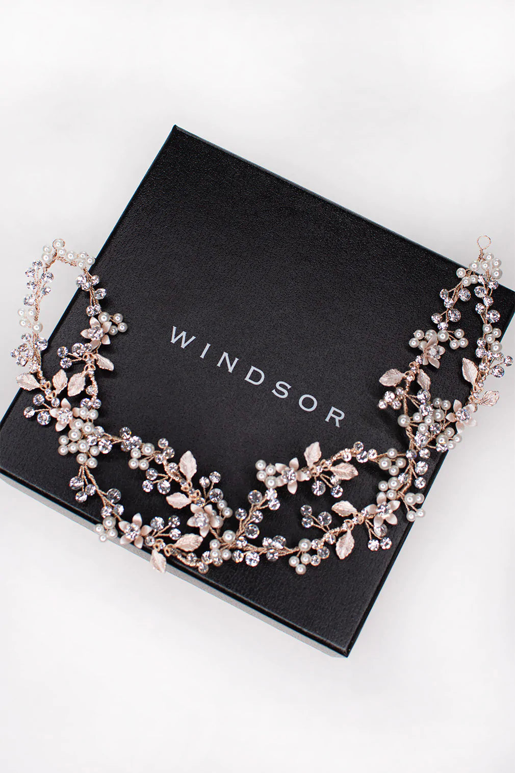 Carmella - Twin Row Mixed Bridal Hair Vine