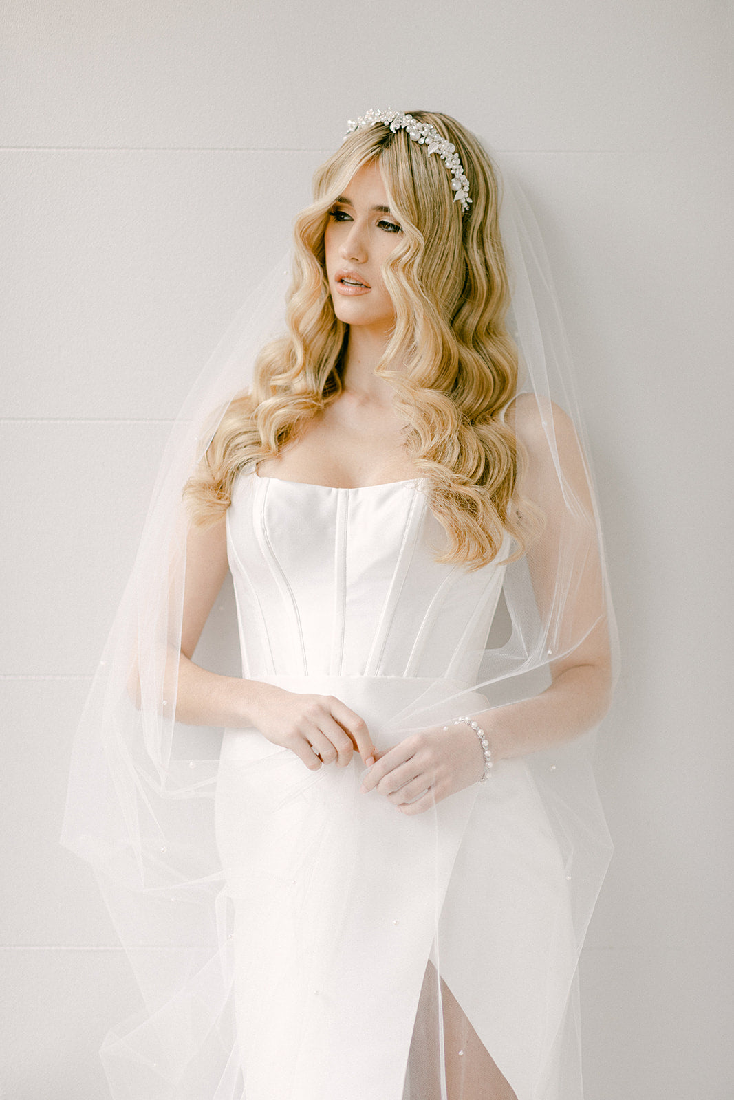 Buy Anne - Pearl Crystal Bridal Headband online | The White Collection Australia