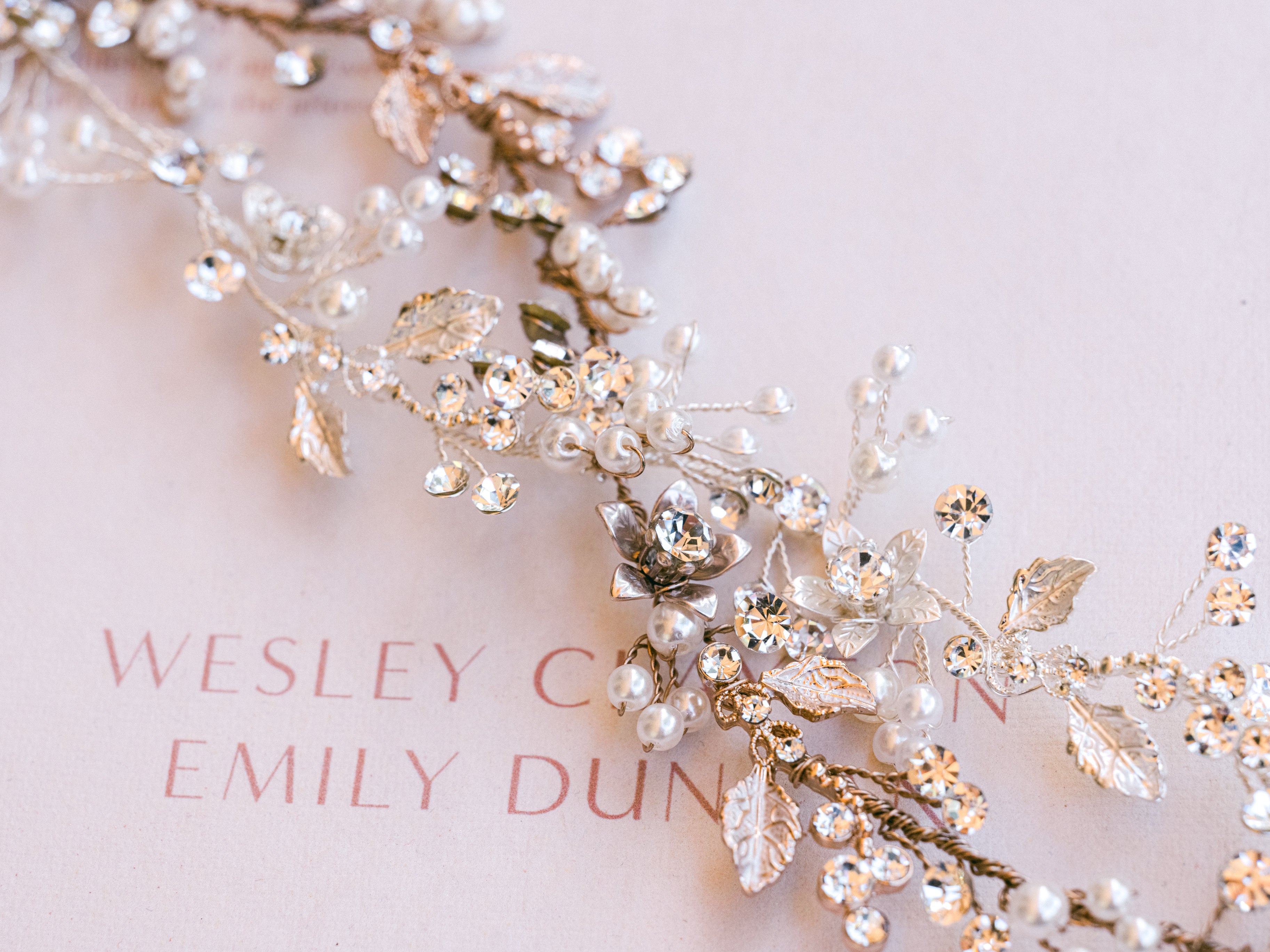 Carmella - Twin Row Mixed Bridal Hair Vine