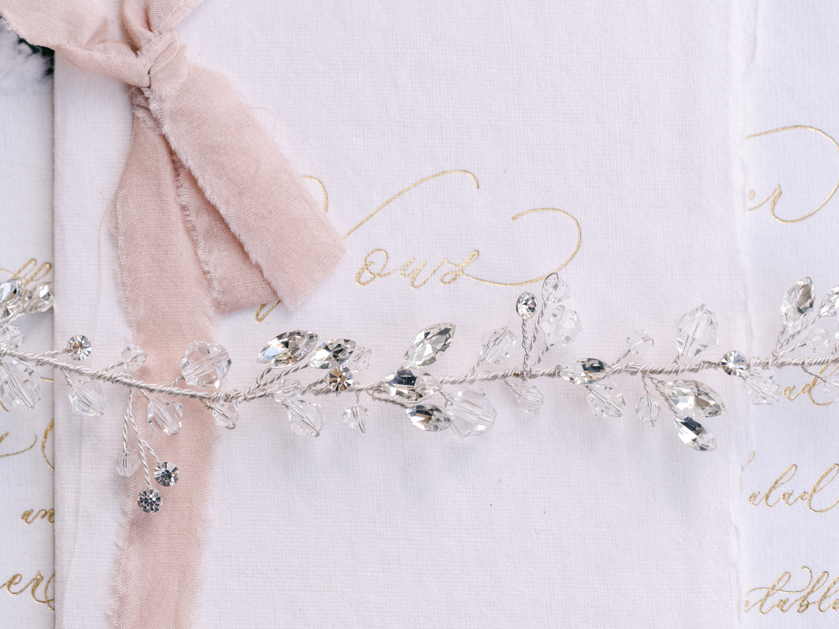 Buy Cleo - Crystal Bridal Hair Vine online | The White Collection Australia