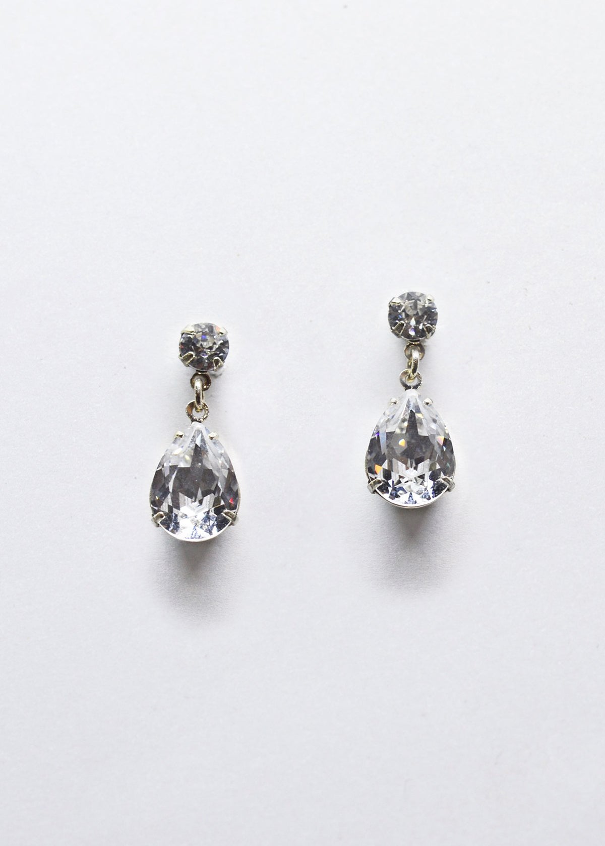 Buy Hannah - Swarovski Pear Drop Bridal Earrings online | The White Collection Australia