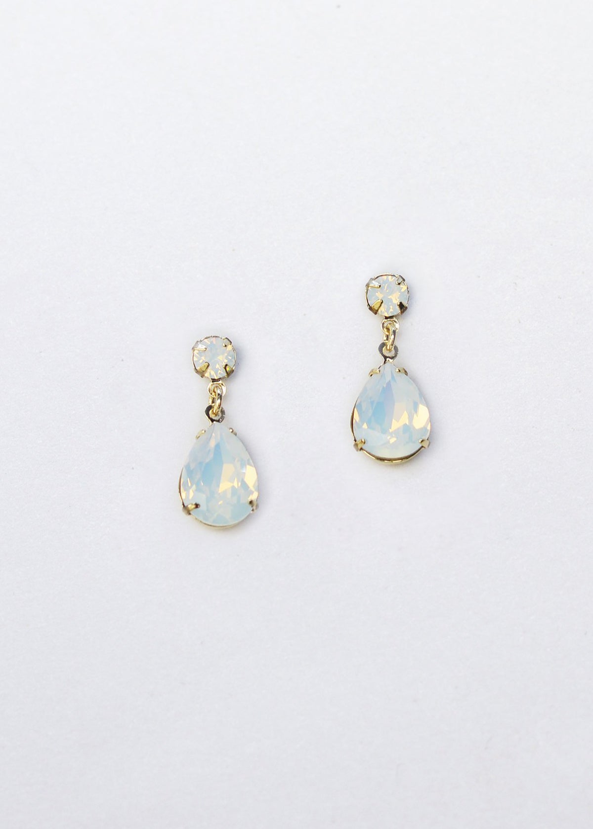 Hannah - Swarovski Pear Drop Bridal Earrings
