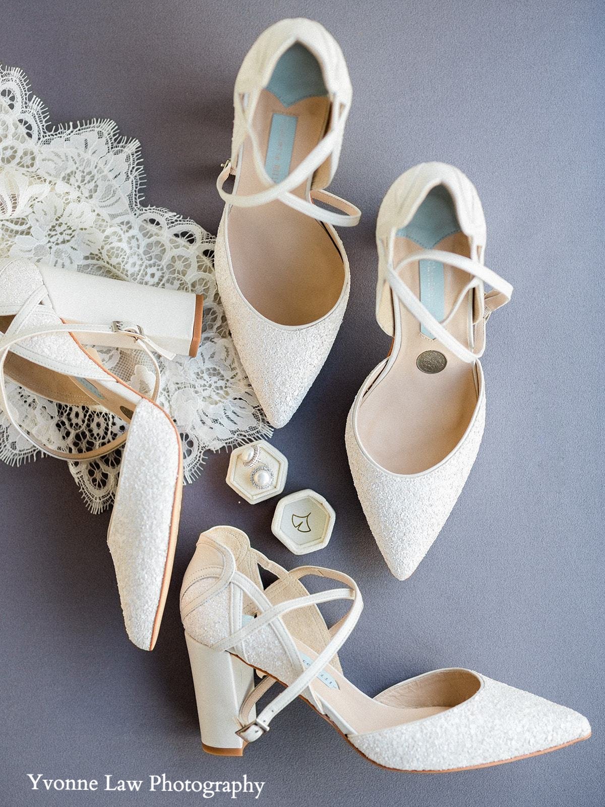 Buy Meg - Ivory Pearl Encrusted Pointed Bridal Heel online | The White Collection Australia