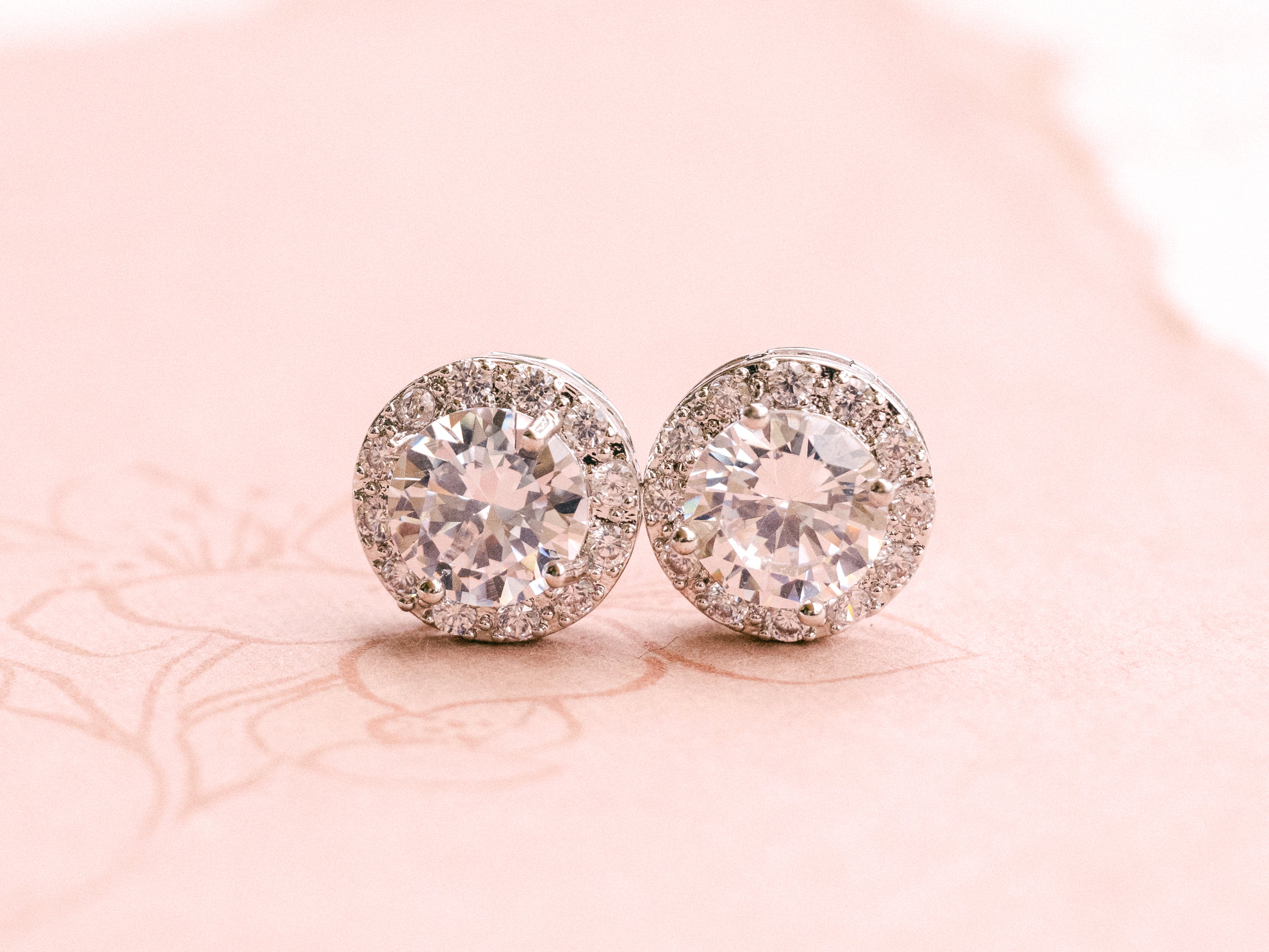 Buy Natalie - Lovely Round Crystal Bridal Stud Earrings online | The White Collection Australia