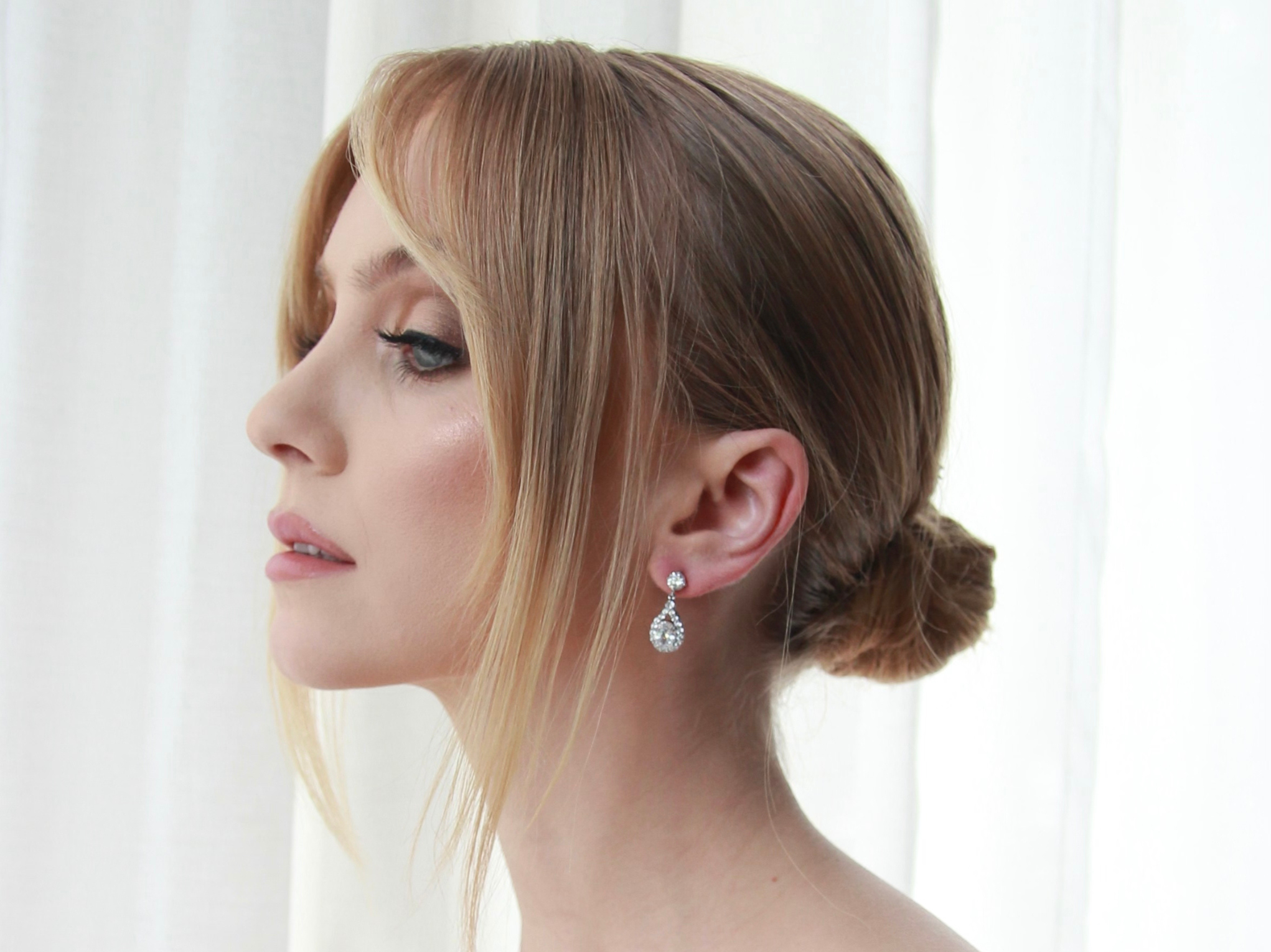 Buy Nova - Petite Crystal Bridal Drop Earrings online | The White Collection Australia
