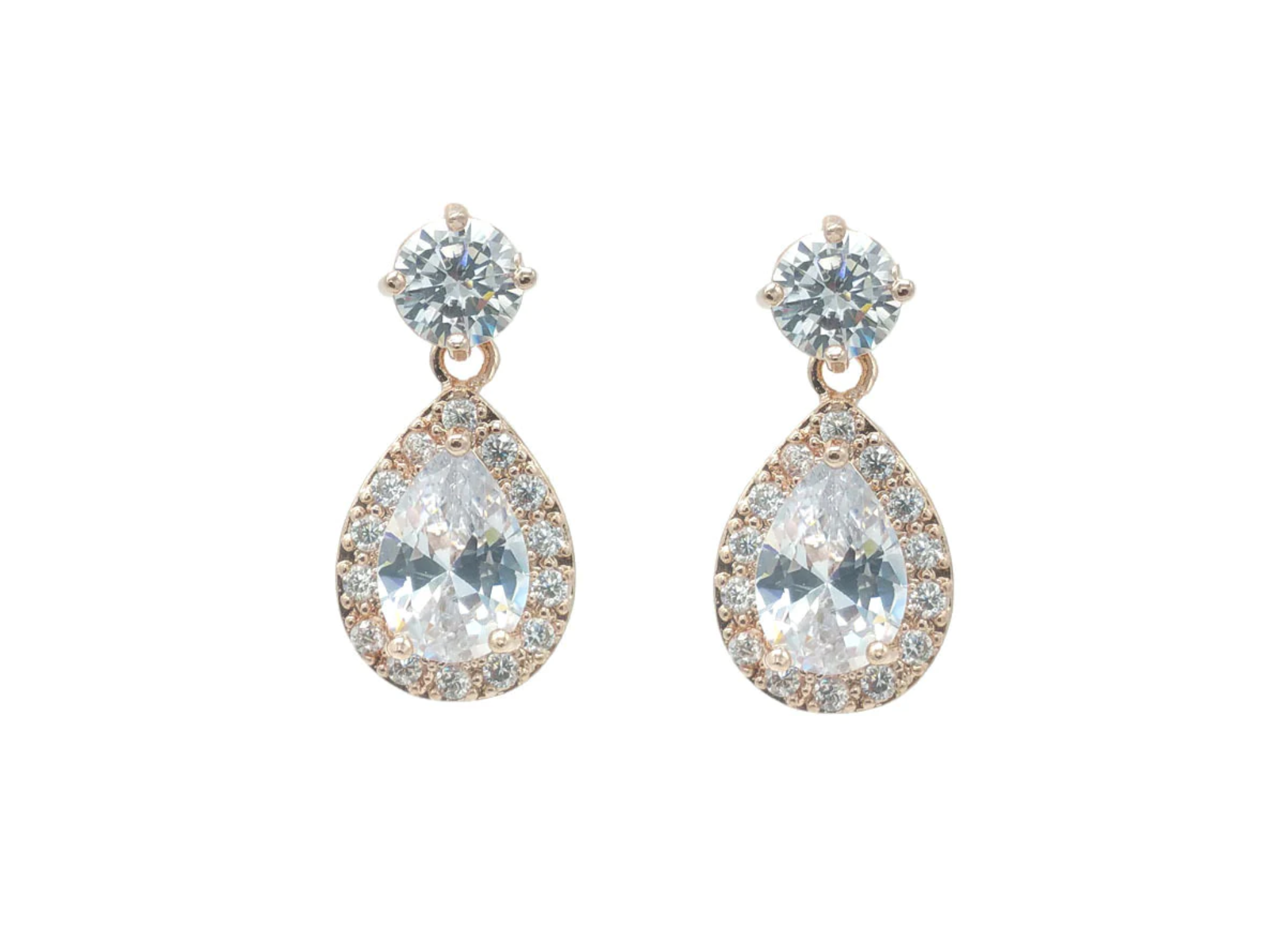 Buy Kate - Sweet Teardrop Crystal Bridal Drop Earrings online | The White Collection Australia