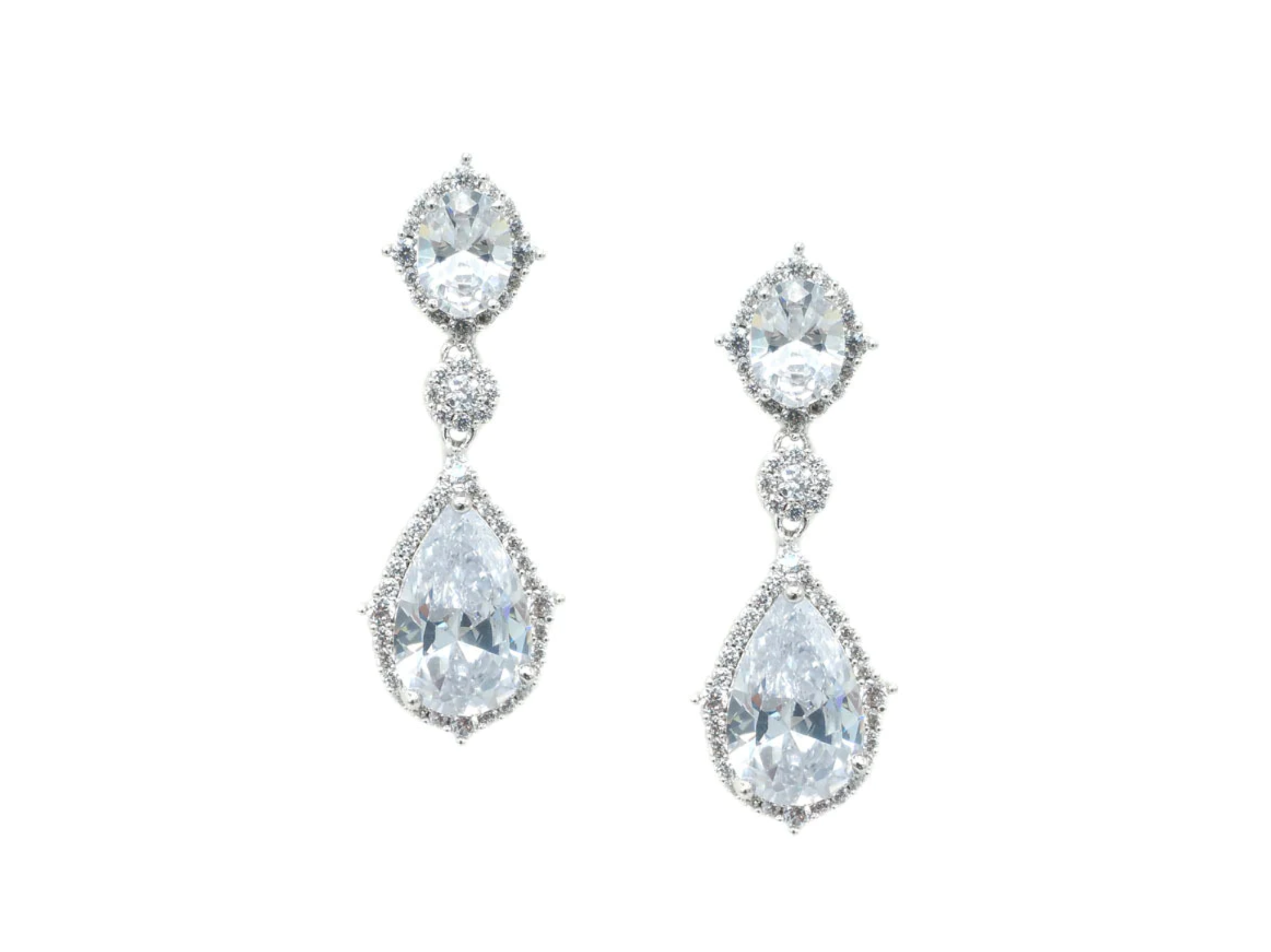 Buy Aria - Art Deco Crystal Bridal Drop Earrings online | The White Collection Australia