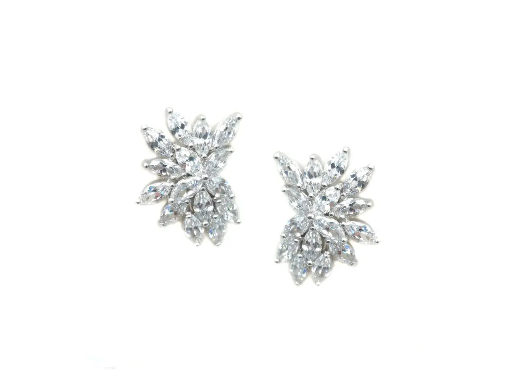Buy Zara - Crystal Cluster Bridal Stud Earrings online | The White Collection Australia