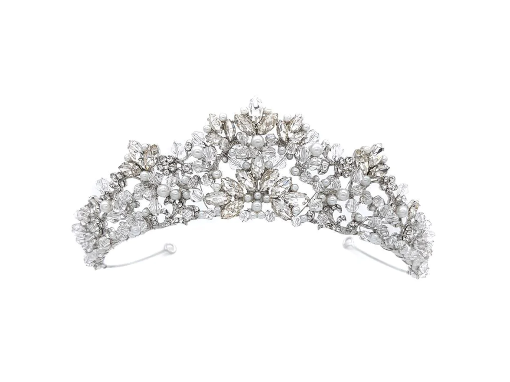 Roesia - Crystal Pearl Bridal Crown