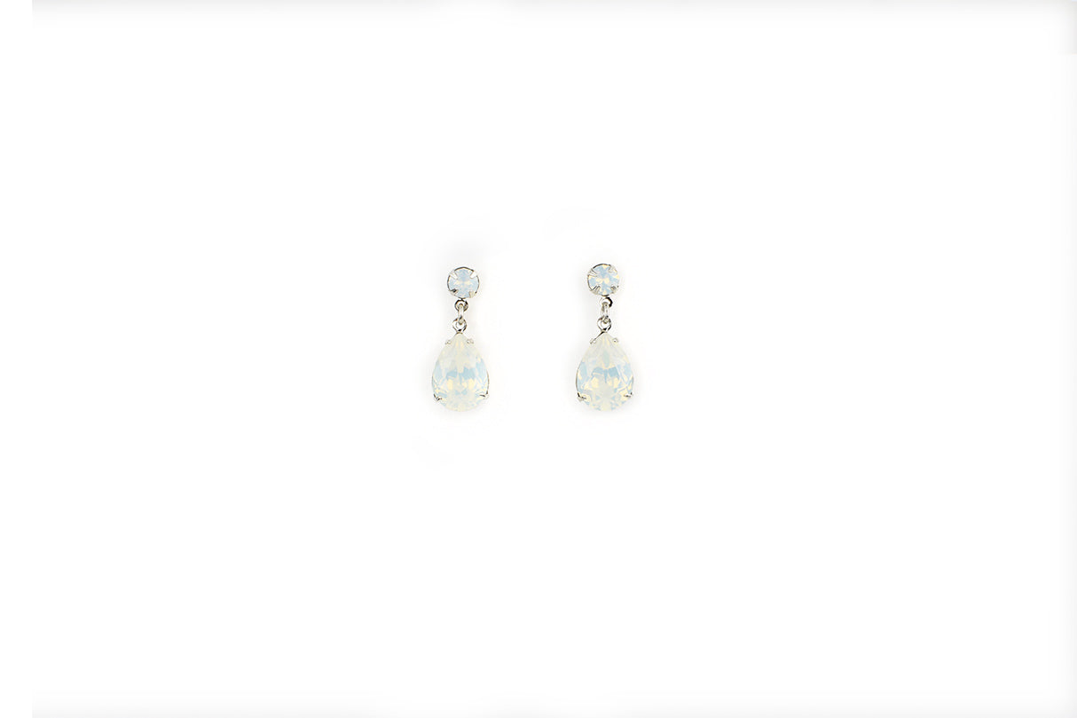 Buy Hannah - Swarovski Pear Drop Bridal Earrings online | The White Collection Australia