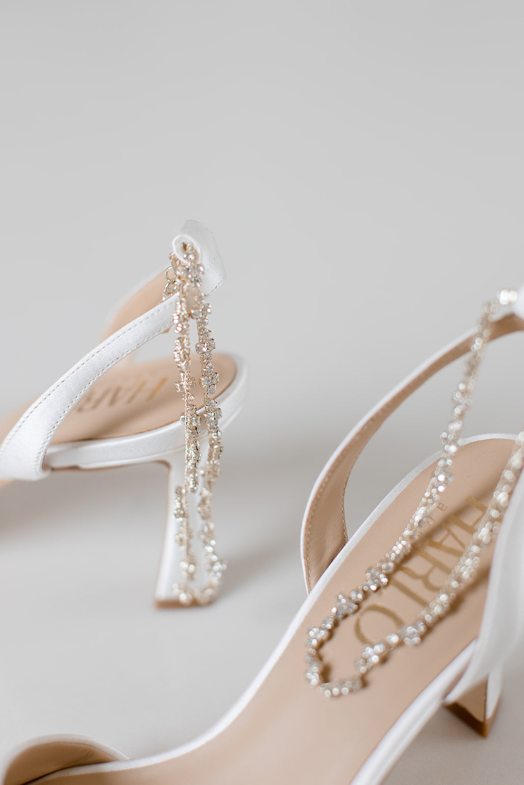 Faye - Satin Open Toe Stiletto With Ankle Bracelet - Soft White