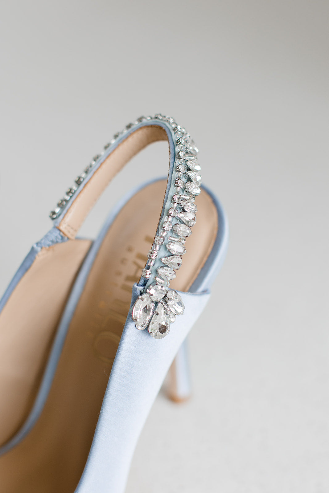 Buy Bonnie Azure - Blue Crystal Embellished Sling Back Bridal Pump online | The White Collection Australia