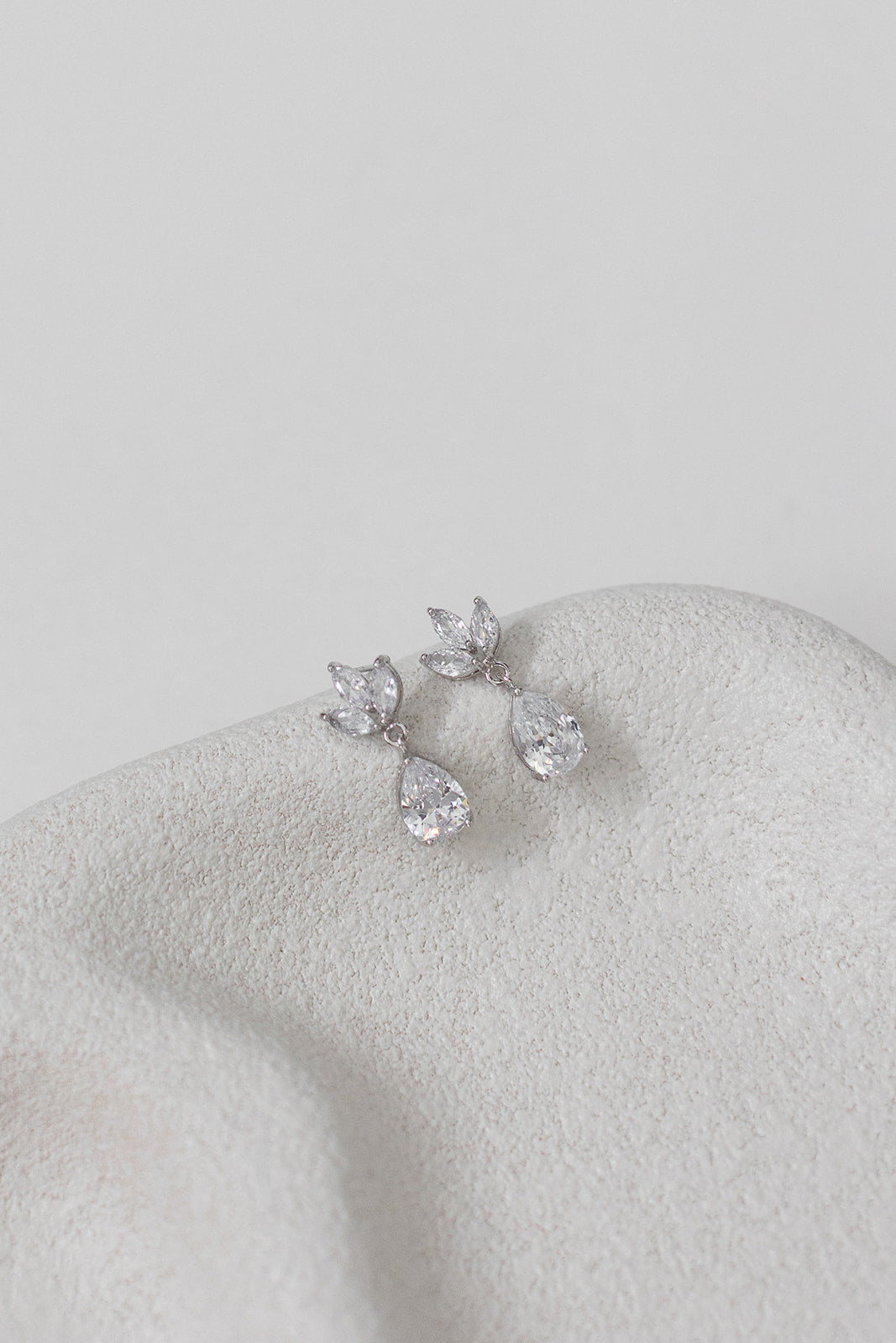 Clarissa - Marquise and Pear Delicate Crystal Drop Bridal Earrings