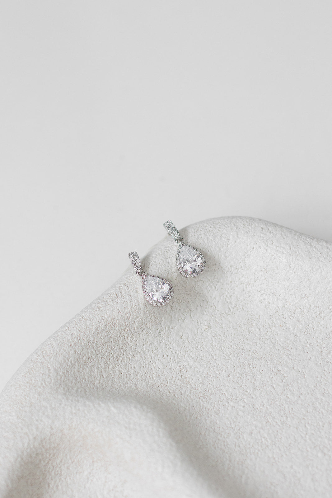 Buy Melissa - Classic Pear Drop Crystal Bridal Earrings online | The White Collection Australia