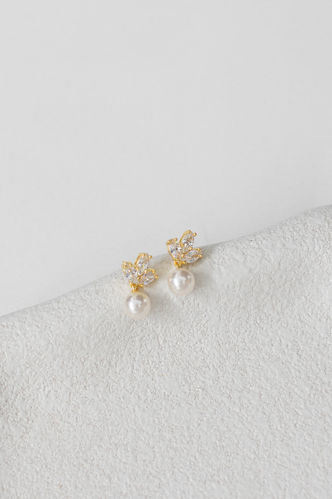 Buy Lola - Pretty Pearl Drop Bridal Earrings online | The White Collection Australia
