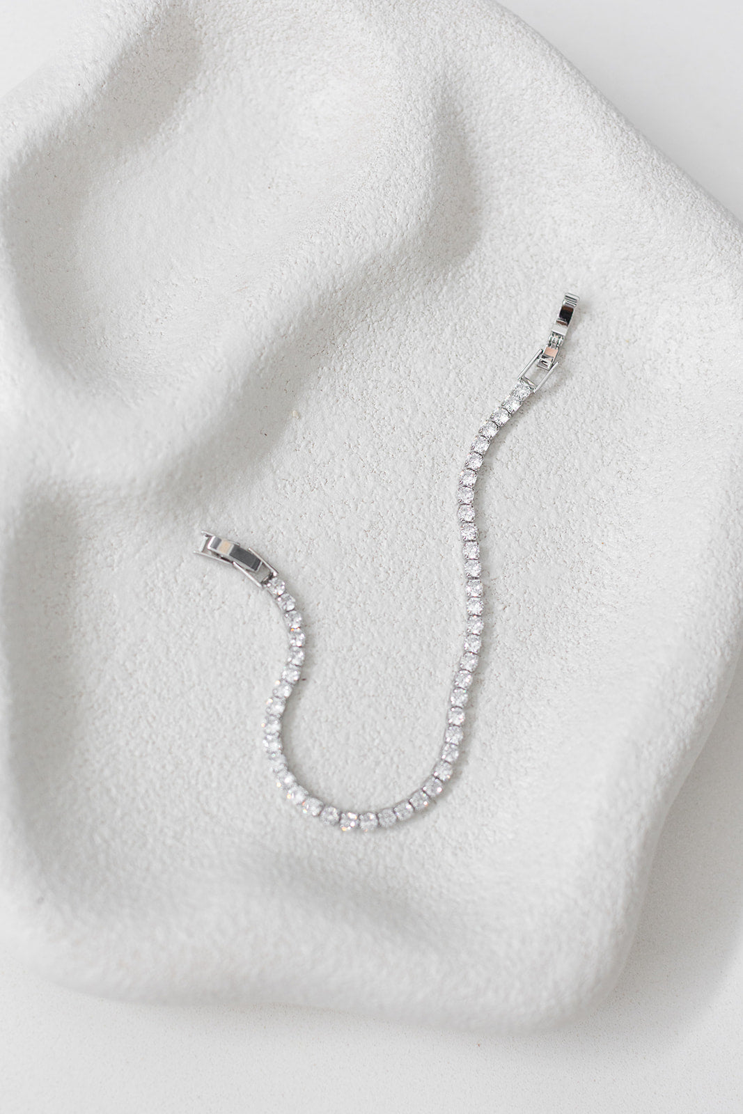 Abbie delicate bridal tennis bracelet, The White Collection Australia