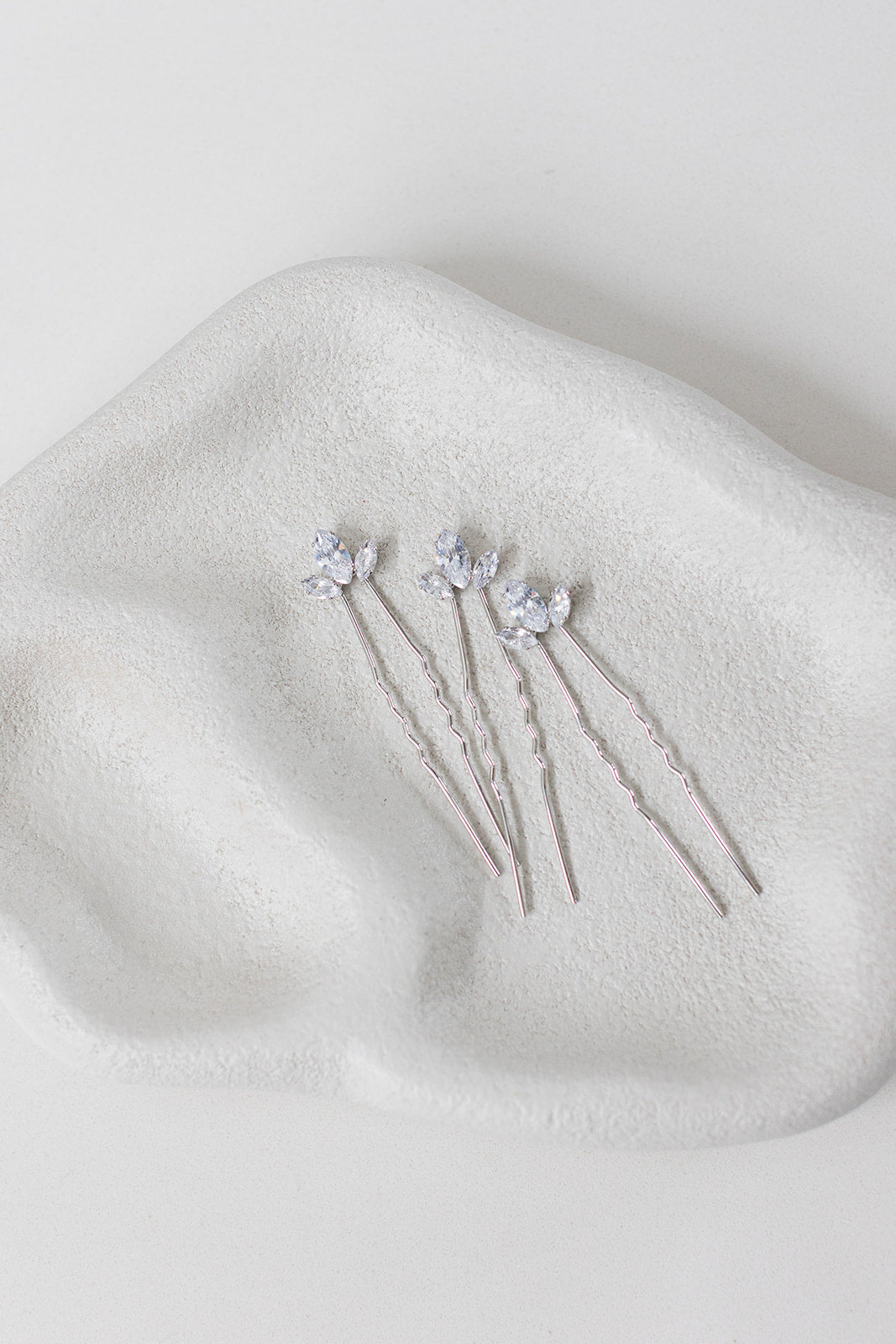 Buy Effie | Marquise Crystal Bridal Hair Pin Trio online | The White Collection Australia