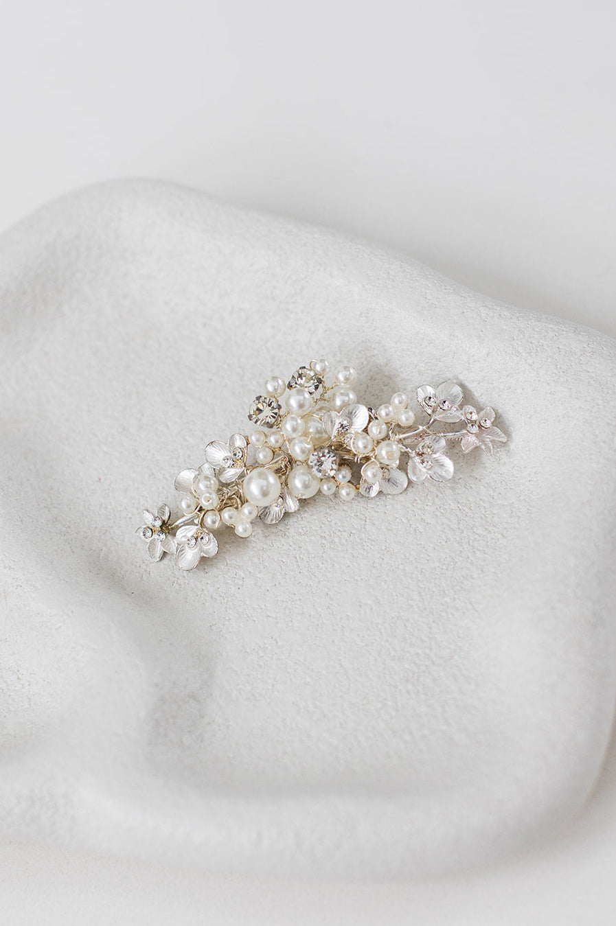 Buy Leah - Dainty Pearl & Crystal Bridal Hair Clip online | The White Collection Australia