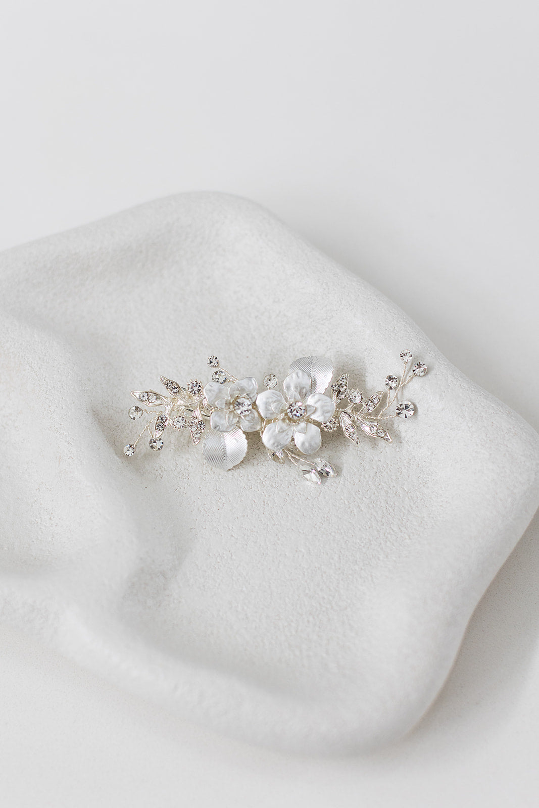 Buy Francine - Silver Flower Bridal Clip online | The White Collection Australia