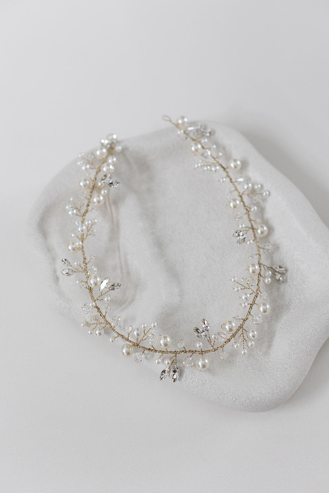 Buy Cleo Pearl & Crystal Bridal Hair Vine online | The White Collection Australia