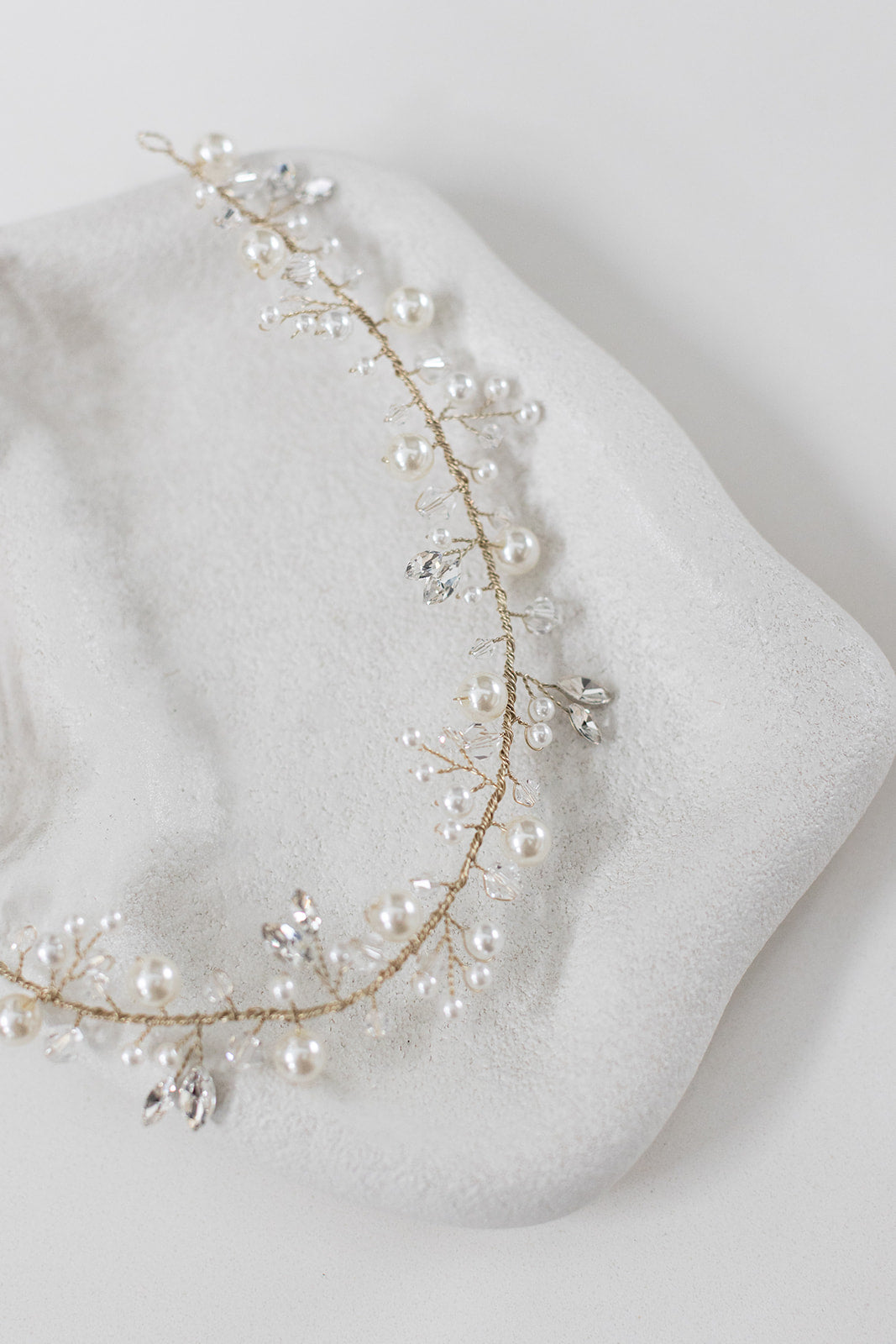 Buy Cleo Pearl & Crystal Bridal Hair Vine online | The White Collection Australia