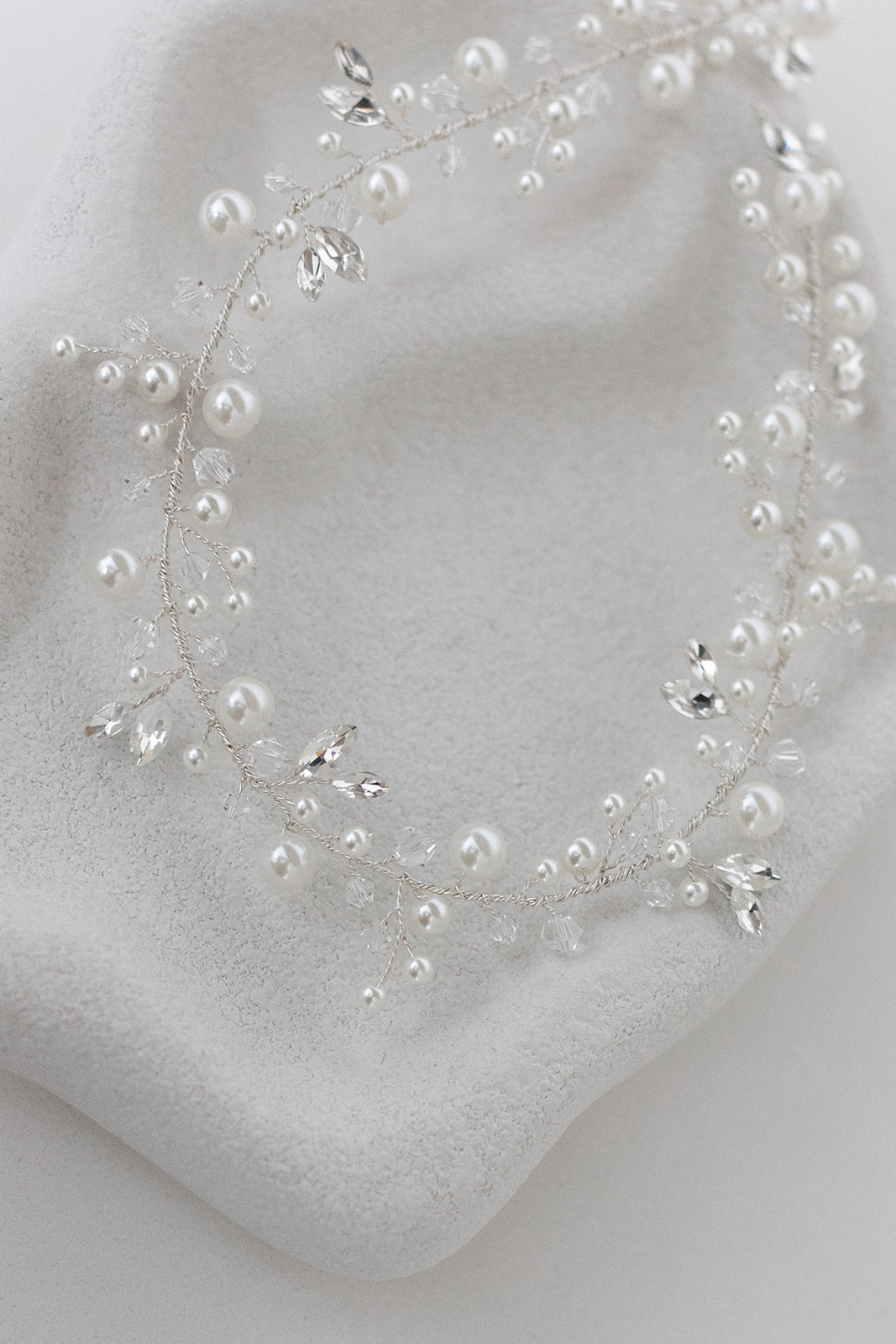 Buy Cleo Pearl & Crystal Bridal Hair Vine online | The White Collection Australia