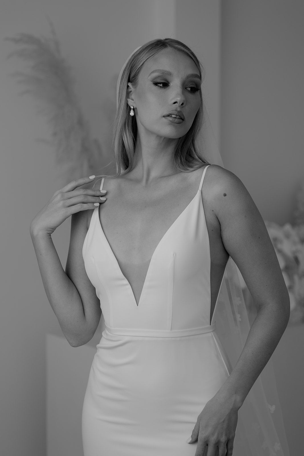 Buy Claire - Classic Pear Crystal Bridal Drop Earrings online | The White Collection Australia