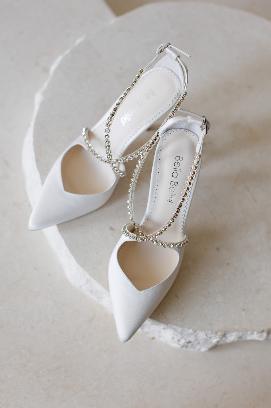 Buy Madison - Ivory Criss Cross Crystal Strap Heels online | The White Collection Australia