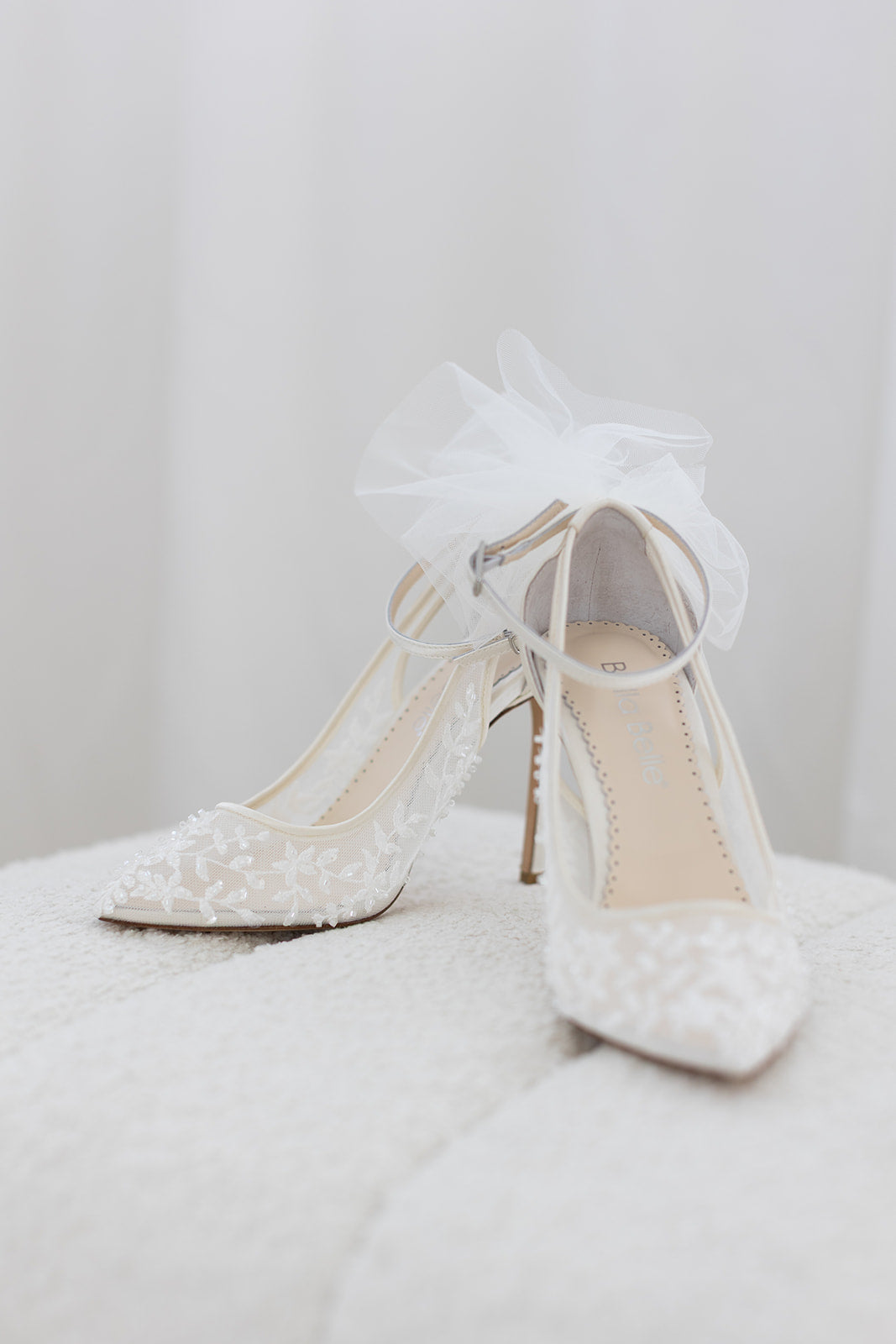 Edna - Floral and Tulle Bow Pump