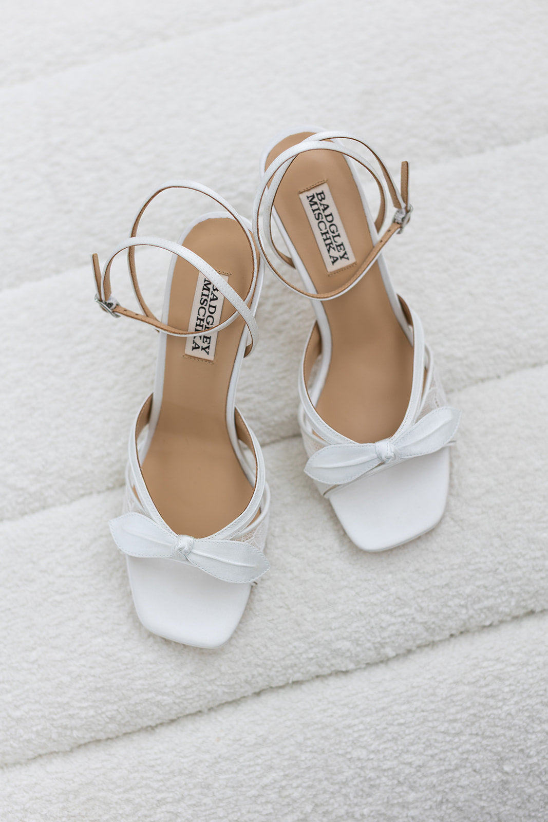 Joselyn - Open Toe Lace Ankle Strap Stiletto Heels - Soft White