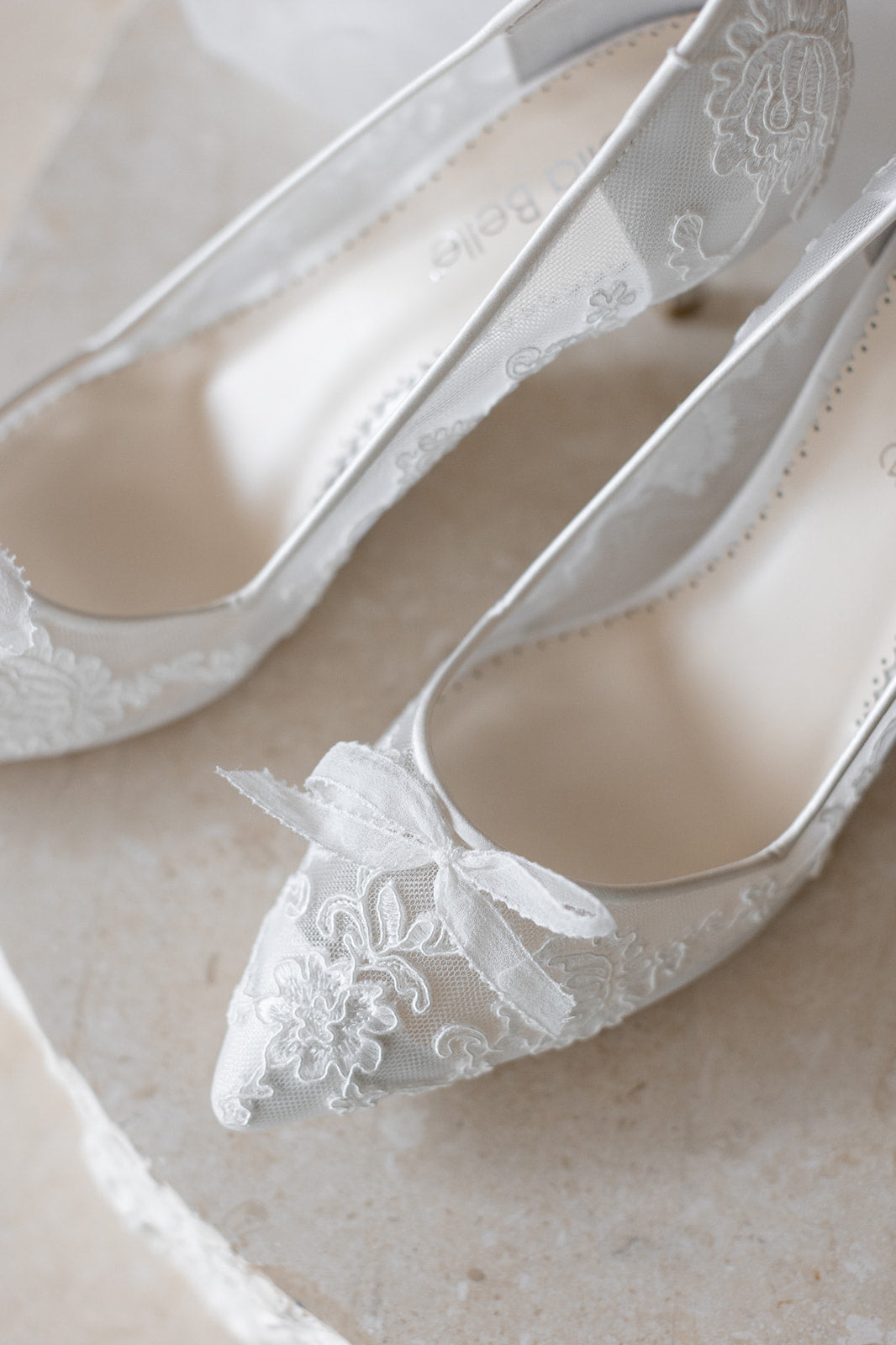 Buy Monica - Lace Embroidered Ivory Bridal Kitten Heels online | The White Collection Australia