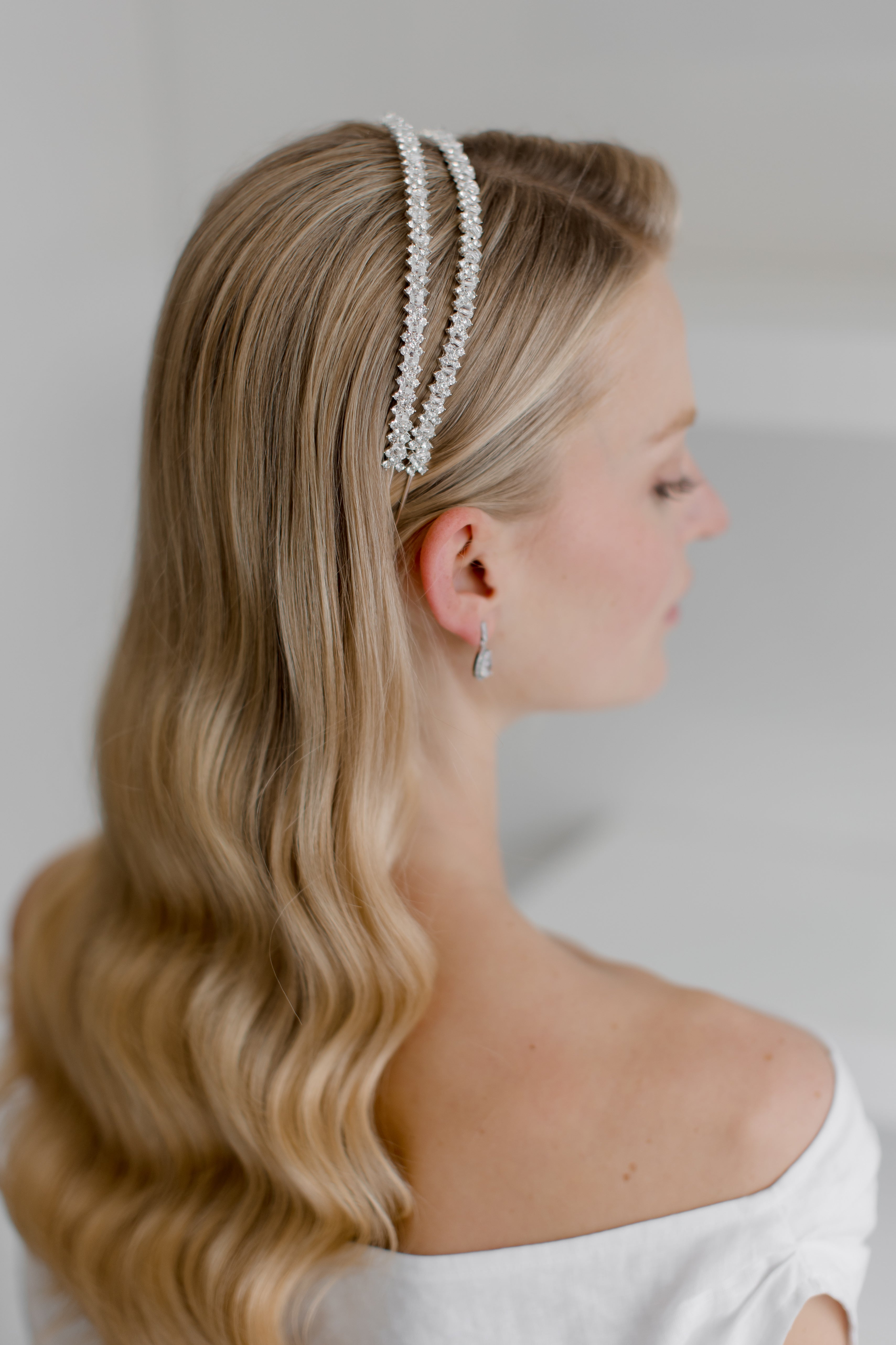 Buy Lauren Crystal - Crystal Bridal Double Headband online | The White Collection Australia