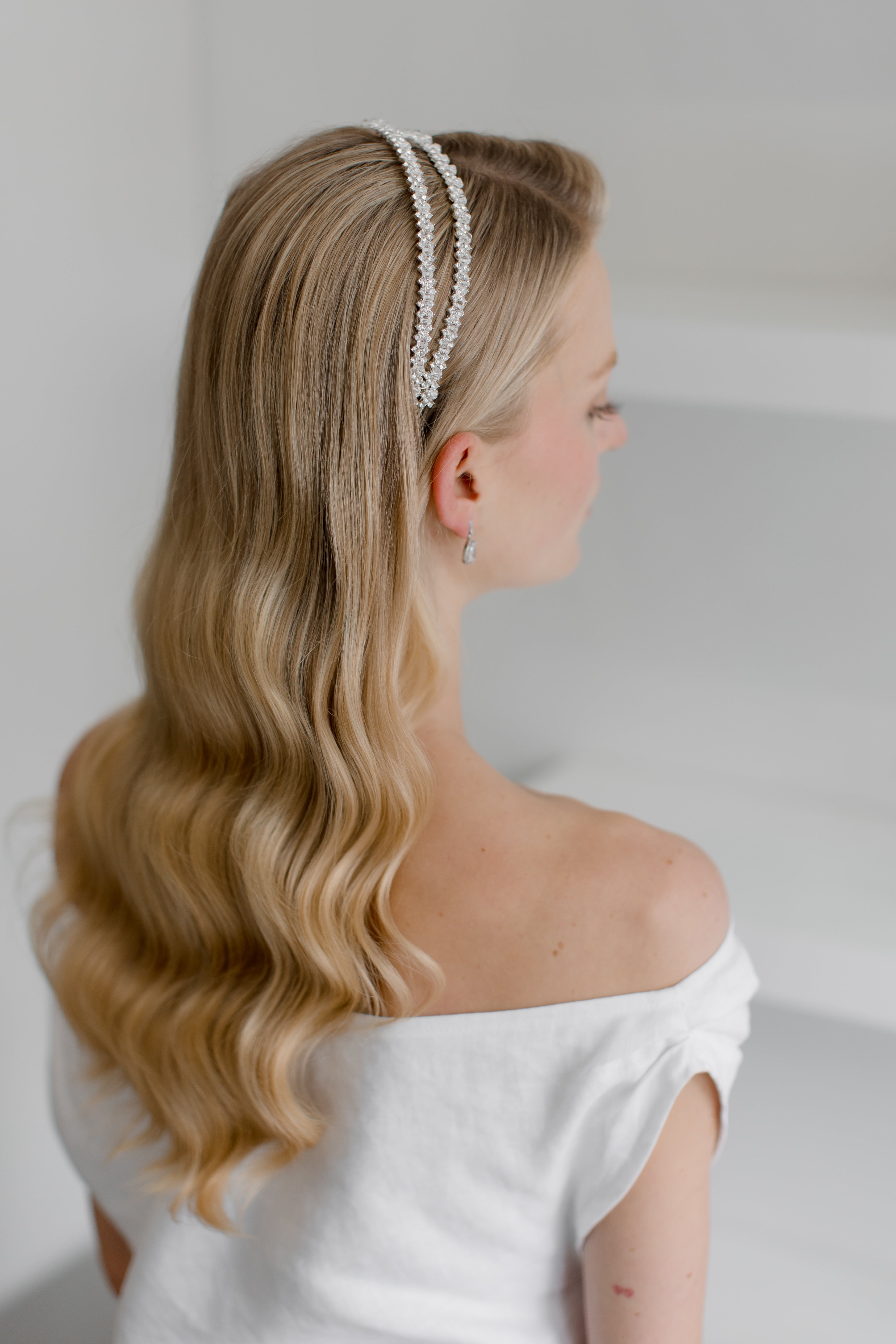 Buy Lauren Crystal - Crystal Bridal Double Headband online | The White Collection Australia