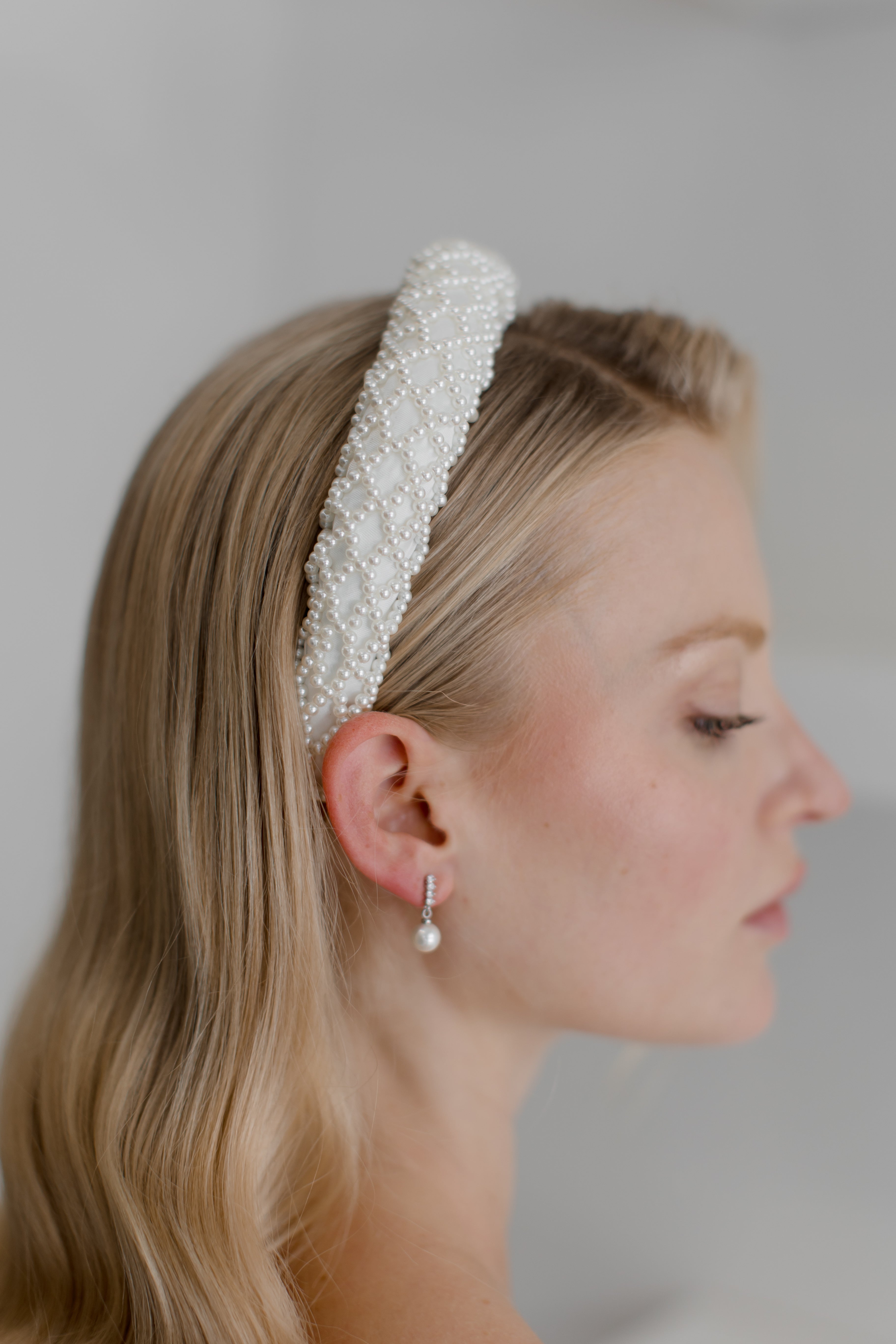 Buy Aurora - Classic Style Pearl Bridal Headband online | The White Collection Australia